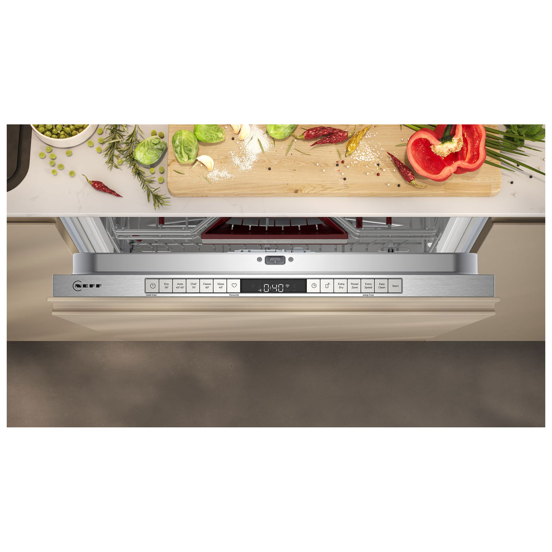 Neff S195HCX02G N50 60cm Fully Integrated Dishwasher 14 Place D Rated, photo 2