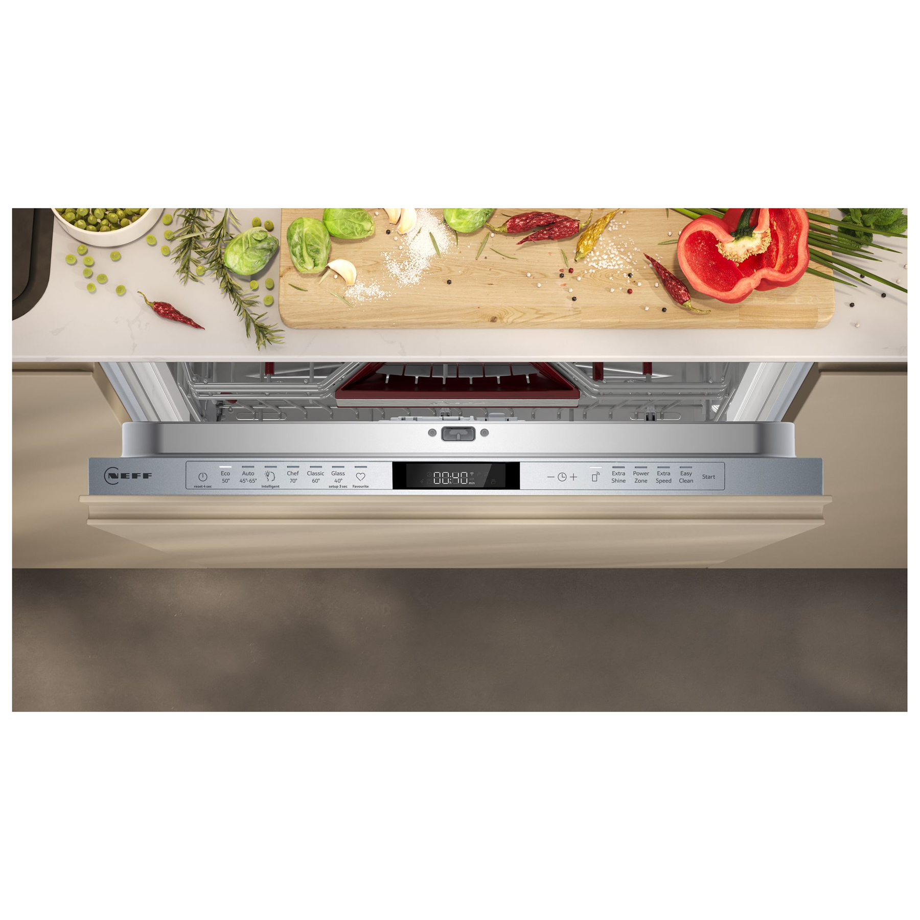 Neff S197ZCX08G N70 60cm Fully Integrated Dishwasher 14 Place A Rated, photo 3