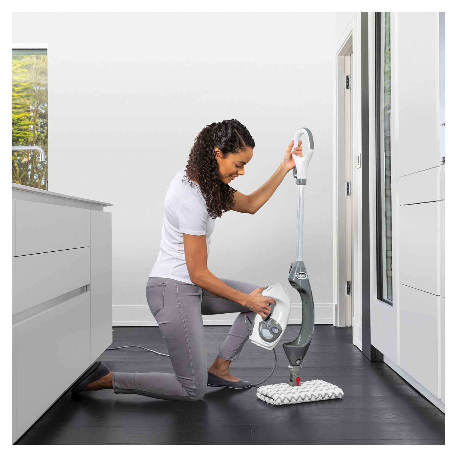 Shark Floor & Handheld Steam Cleaner, Steam Mop - Grey/White, S6005UK, photo 4