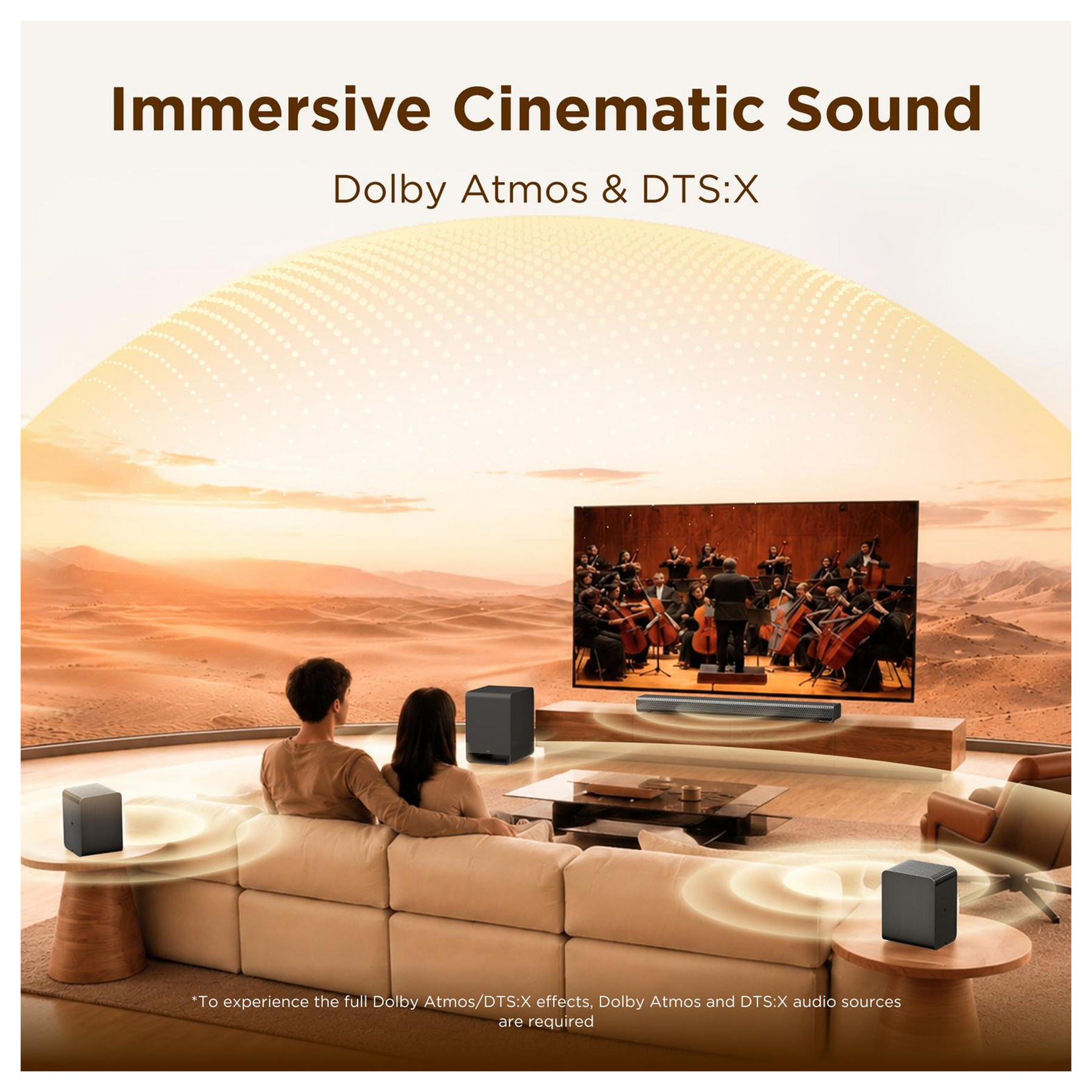 TCL S65K UK 5 1Ch Dolby Atmos Soundbar Subwoofer Rear Speakers in Blac, photo 5