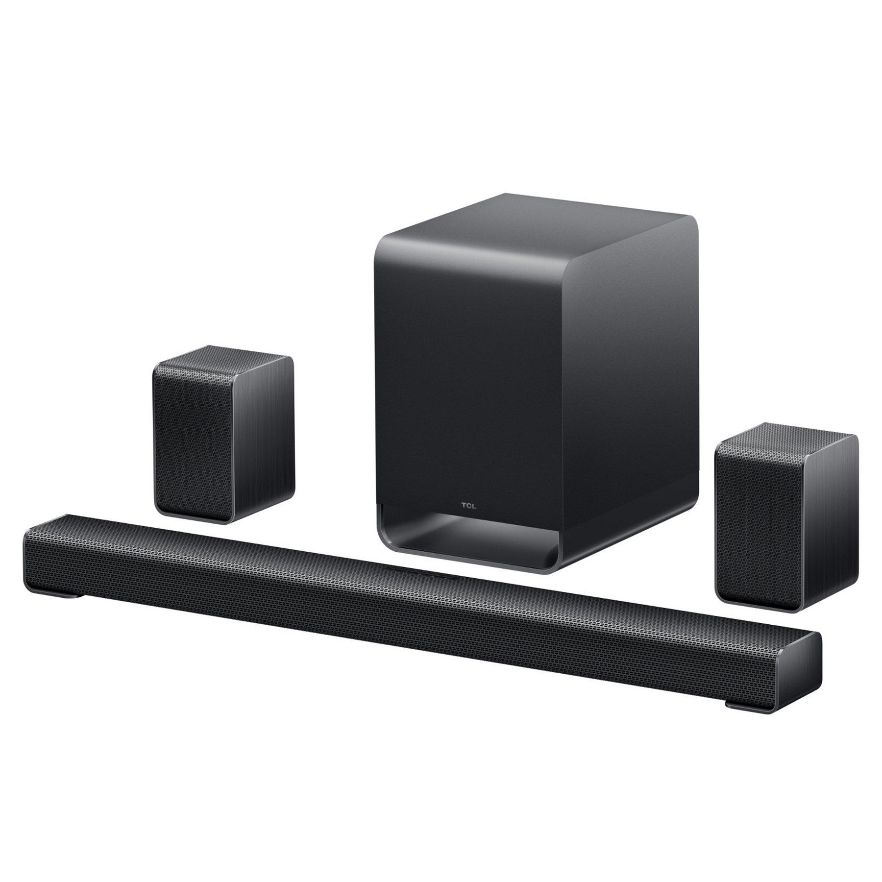 TCL S65K UK 5 1Ch Dolby Atmos Soundbar Subwoofer Rear Speakers in Blac