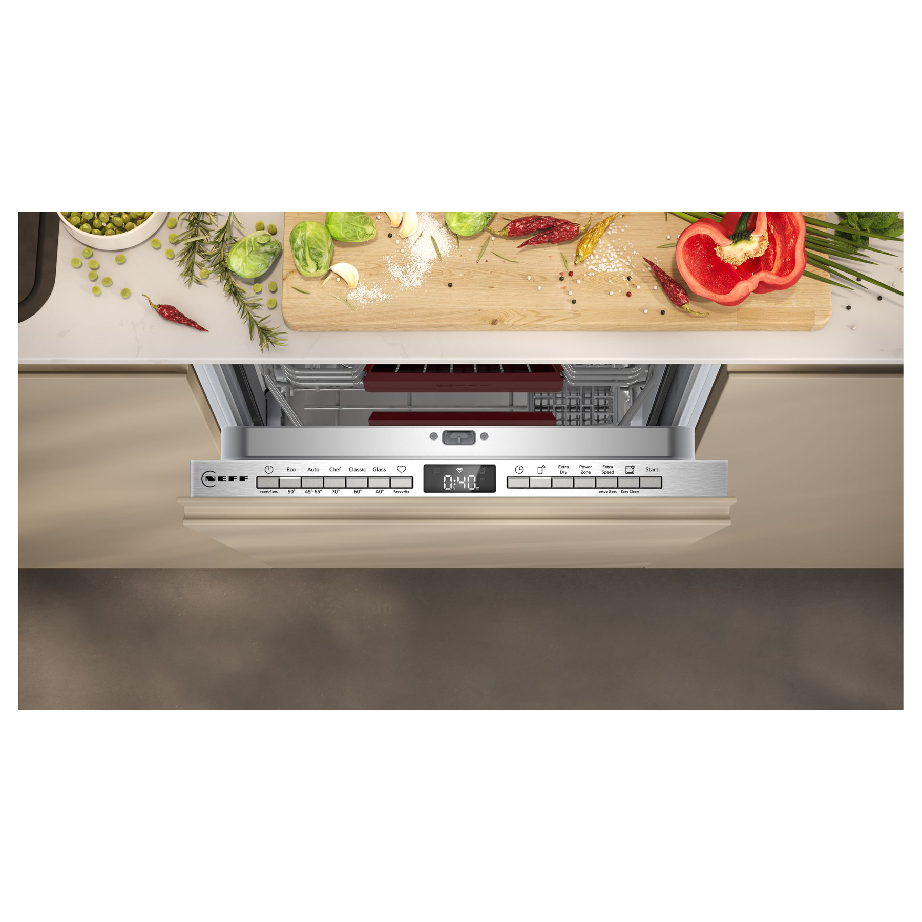 Neff S875HKX32G N50 45cm Fully Integrated Slimline Dishwasher 10 Place, photo 3