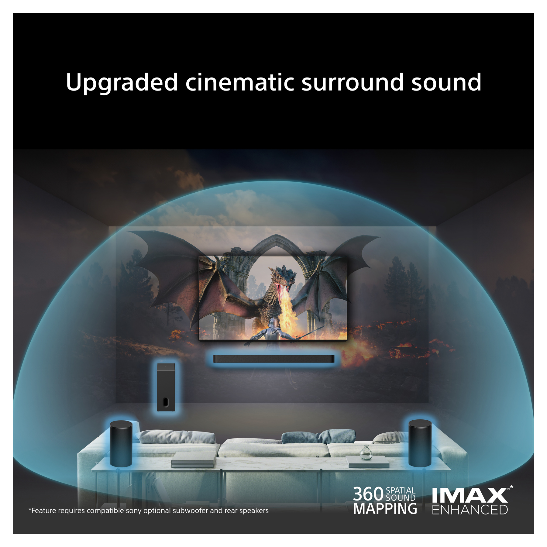 Sony SARS9 BRAVIA Theatre Rear 9 Wireless Rear Speakers in Black, photo 3