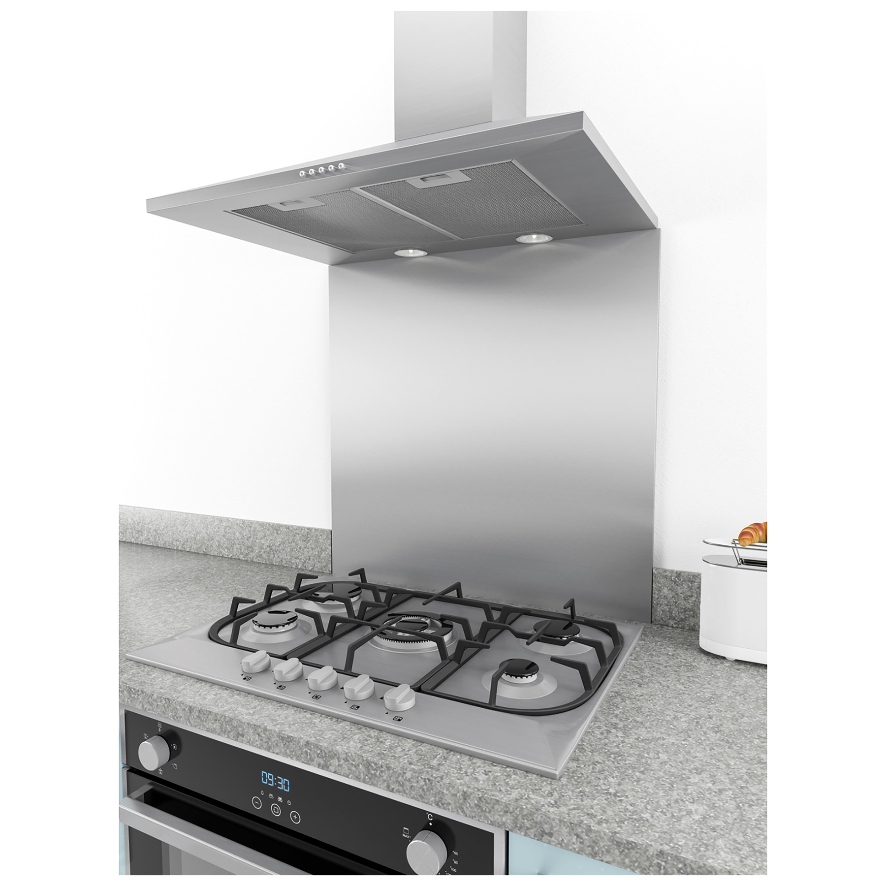 Culina SB60 60cm Straight Splashback in St Steel