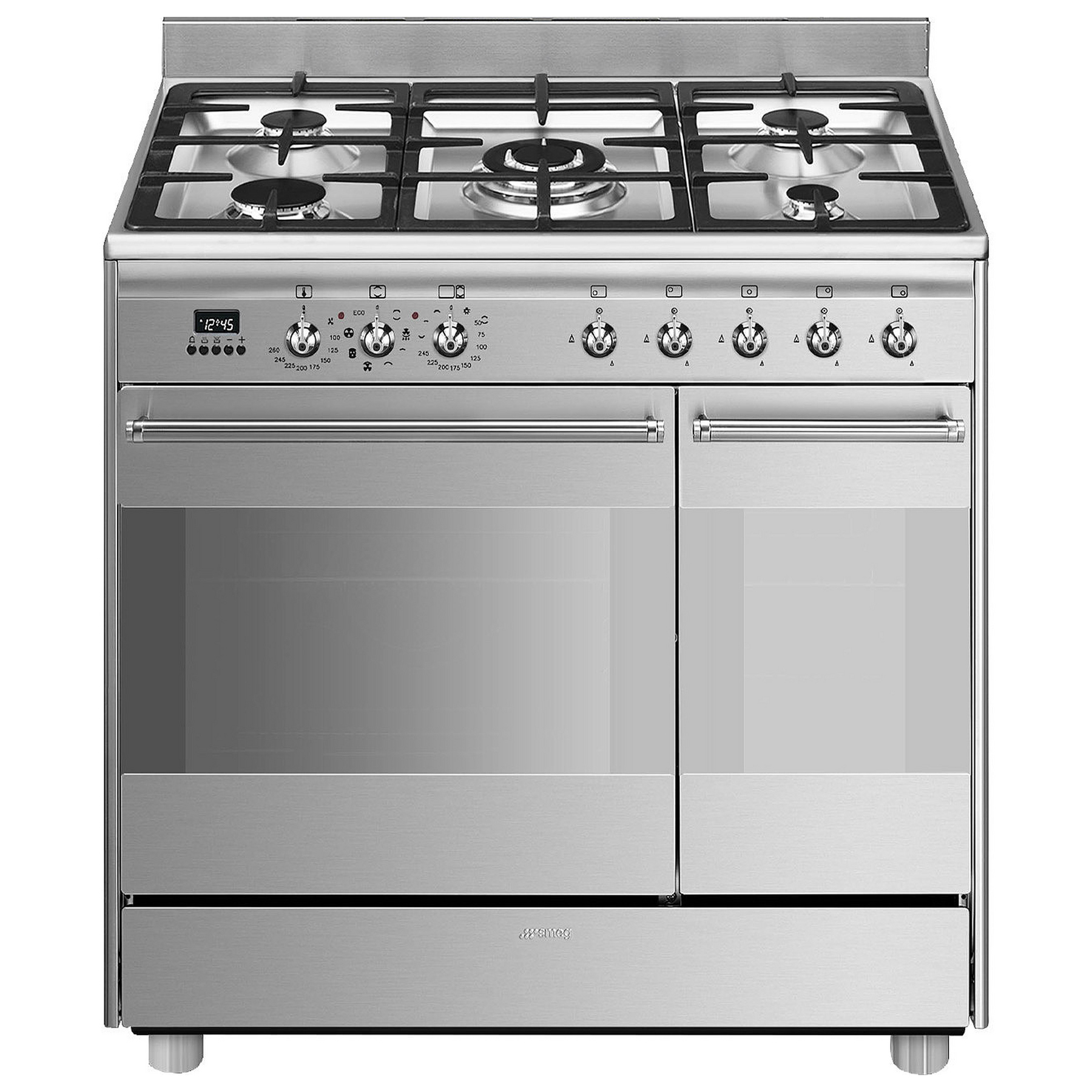 Smeg SCB92MX8 90cm Concert Classic Dual Fuel Range Cooker in Stainless