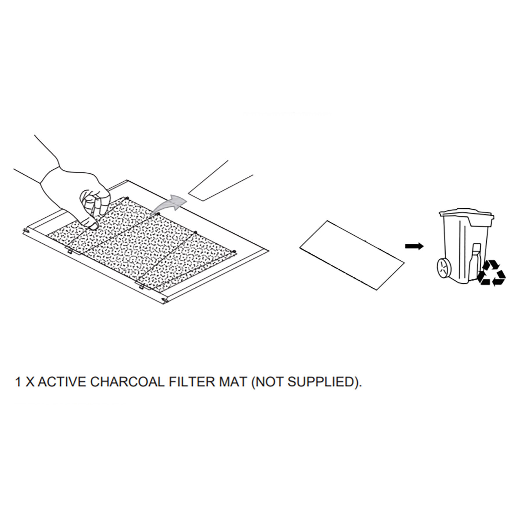 Culina SCF4 SCF4 Charcoal Filter for the VUBSDVH60 90 Visor Hoods