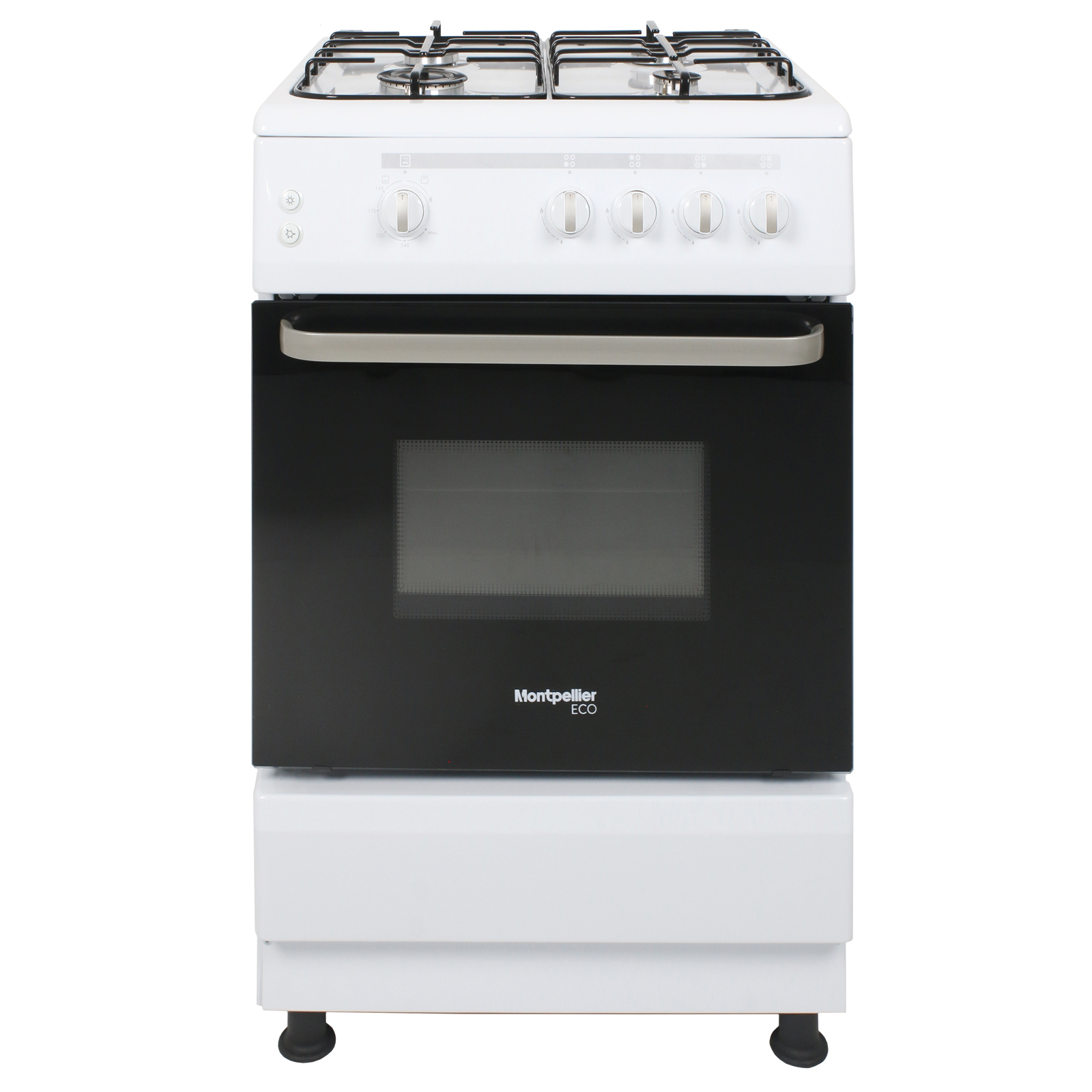 Image of Montpellier SCG60W 60cm Single Oven Gas Cooker in White 64 Litre