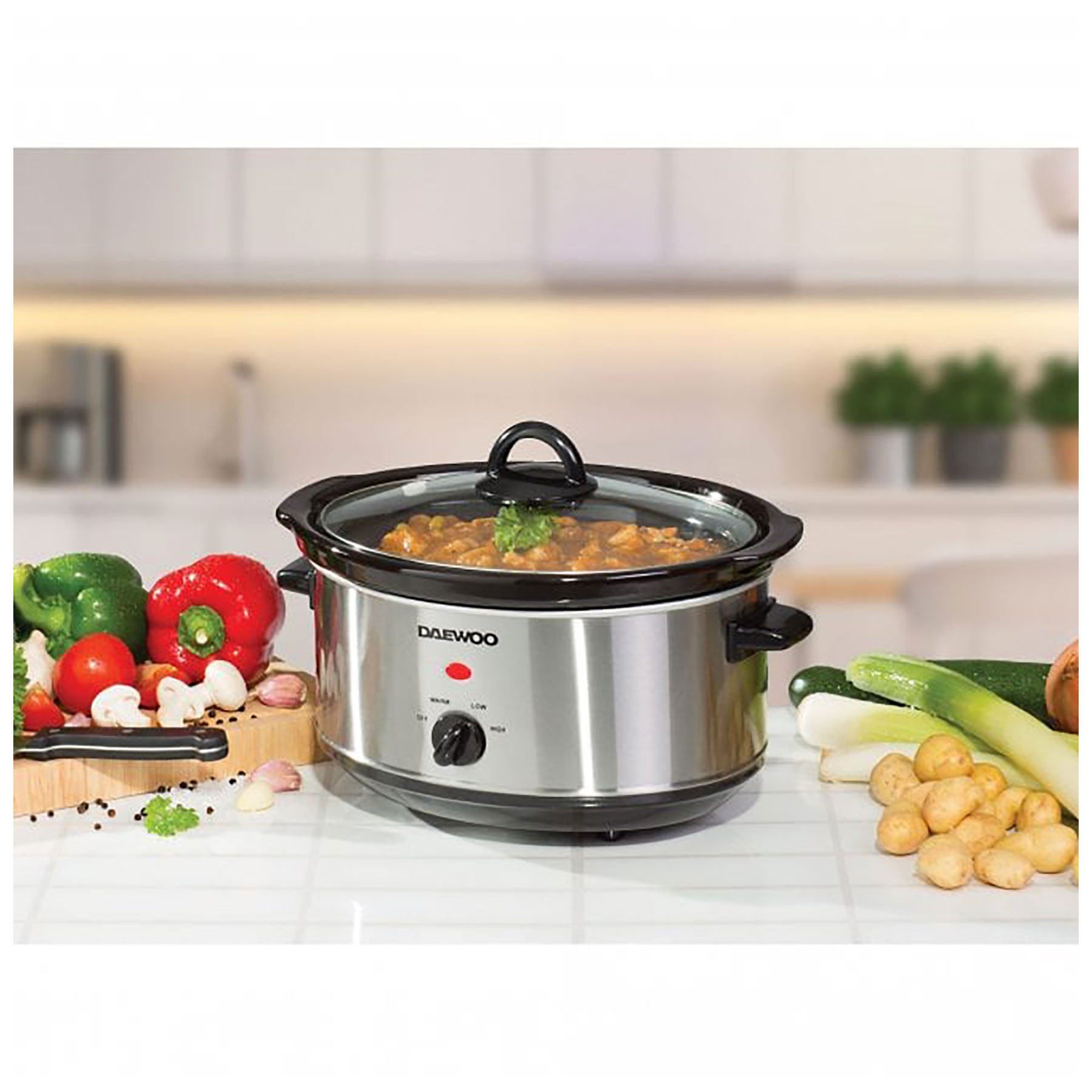 Daewoo SDA1364GE 3 5 Litre Slow Cooker in Stainless Steel, photo 5