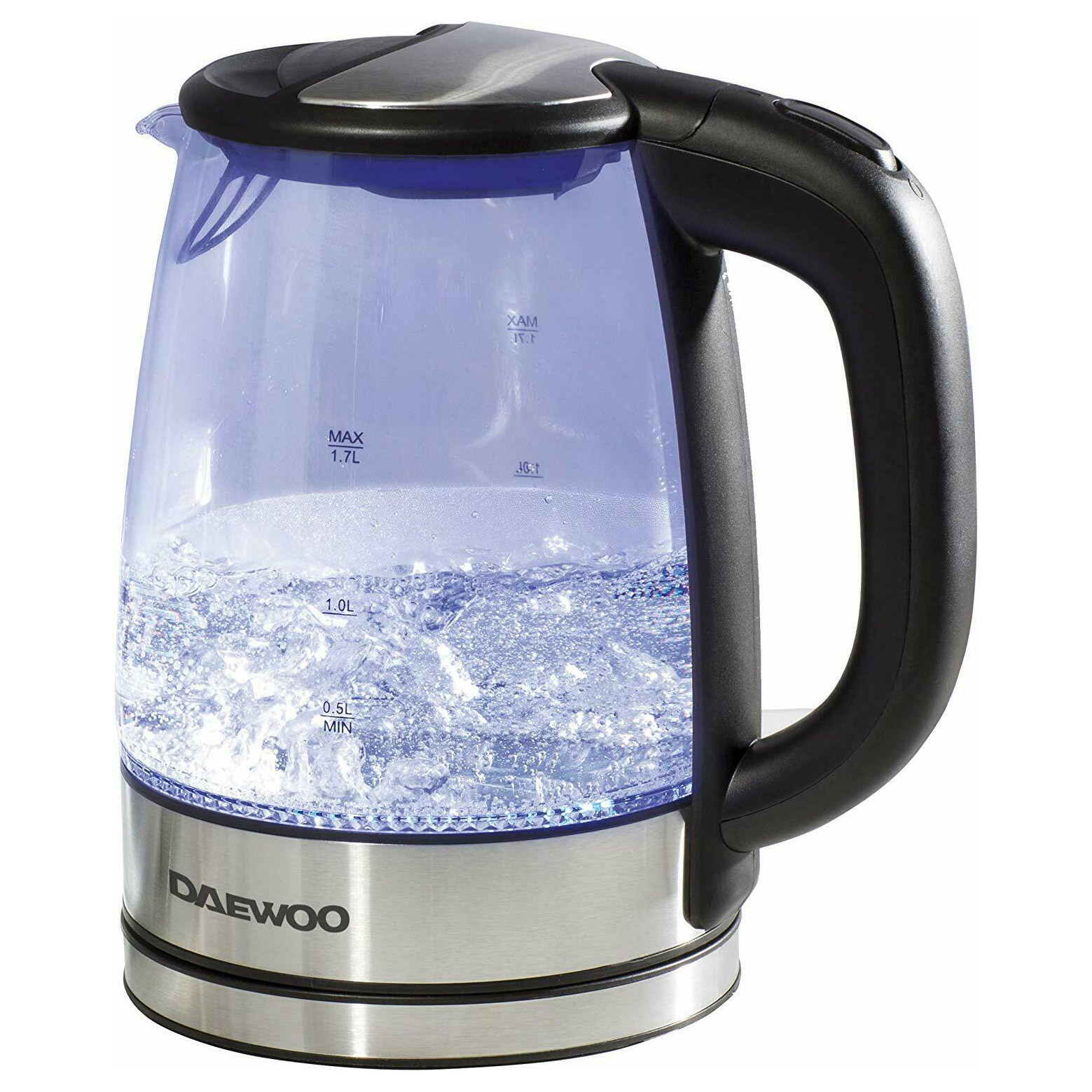 Image of Daewoo SDA1669 Illuminated Glass Kettle 1 7L 2 2 kW