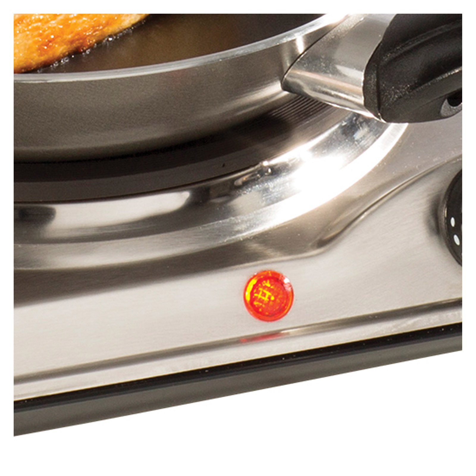 Daewoo SDA1732 Double Solid Plate Table Top Hob in Stainless Steel, photo 4