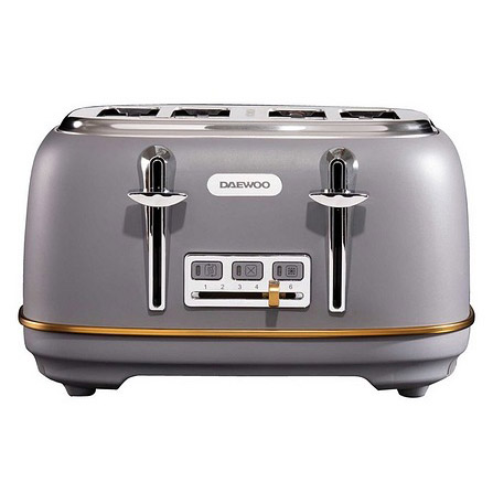 Image of Daewoo SDA1818GE ASTORIA 4 Slice Toaster in Grey