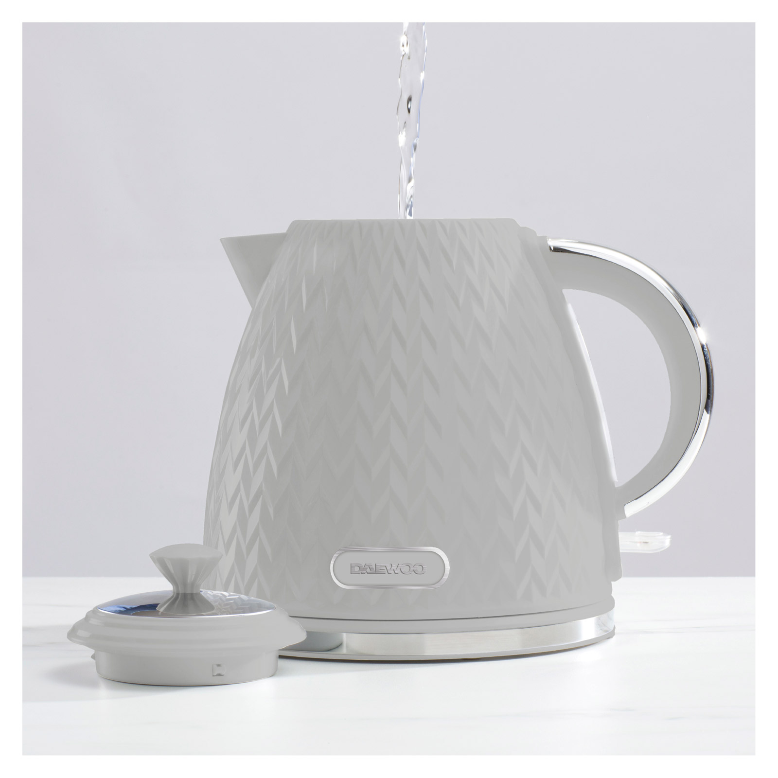 Daewoo SDA1820GE Argyle Cordless Jug Kettle in Grey 1 7L 3kW, photo 3