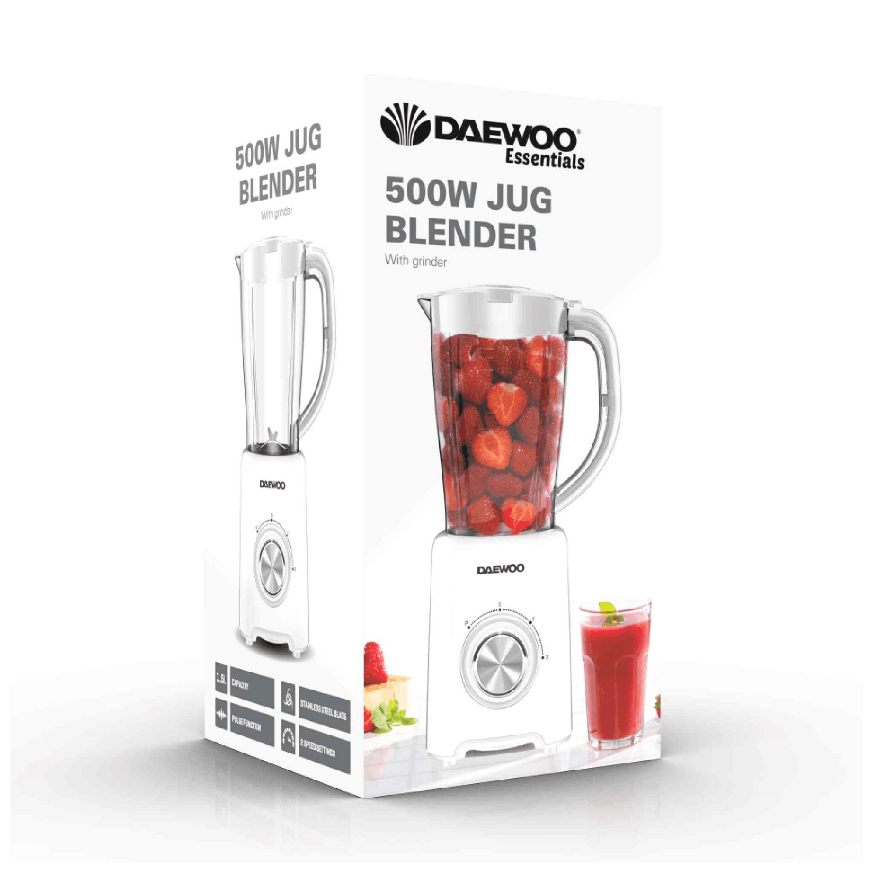Daewoo SDA1907GED Electric Blender with Coffee Spice Nuts Grinder 500W, photo 4