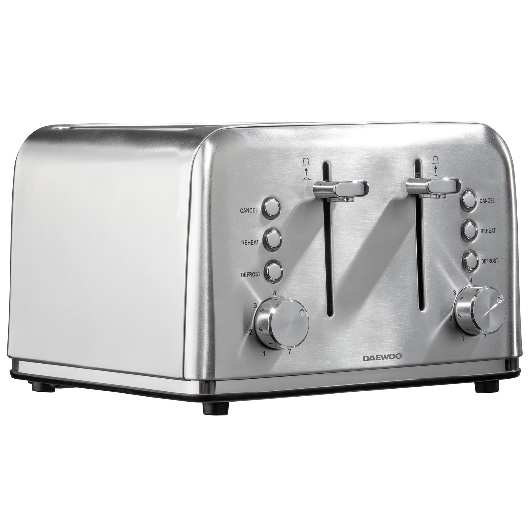 Image of Daewoo SDA2082GE KENSINGTON 4 Slice Toaster in Stainless Steel