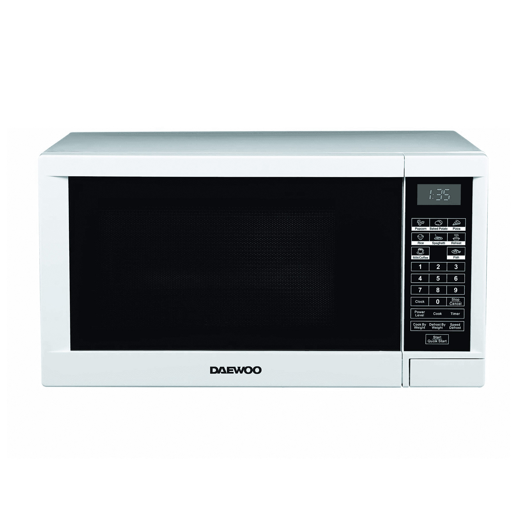 Daewoo SDA2092GE Family Size Microwave Oven in White 30L 1000W