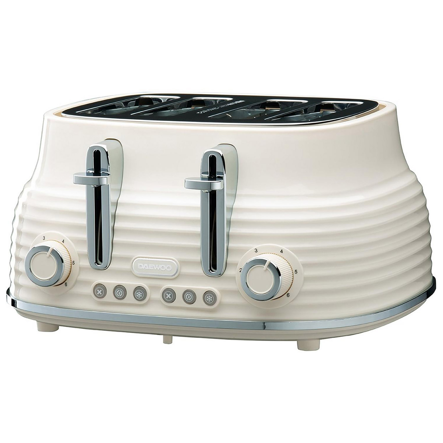 Image of Daewoo SDA2483GE Sienna 4 Slice Toaster in Cream