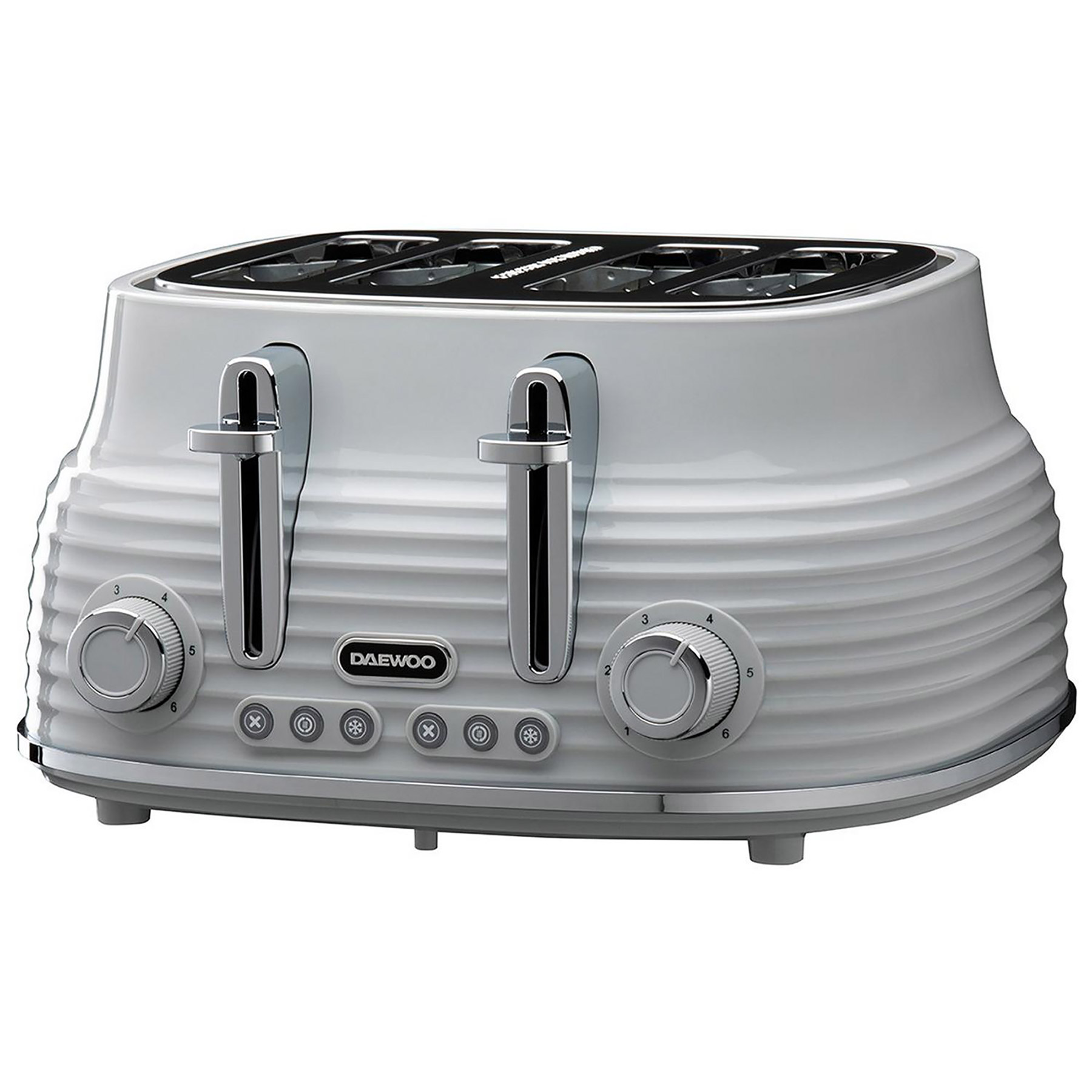 Image of Daewoo SDA2484GE Sienna 4 Slice Toaster in Grey