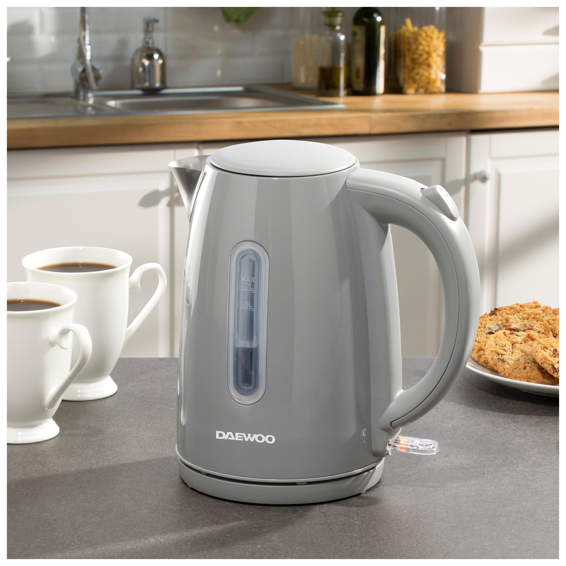 Daewoo SDA2592GE KENSINGTON Cordless Jug Kettle in Grey 1 7L 3kW, photo 3