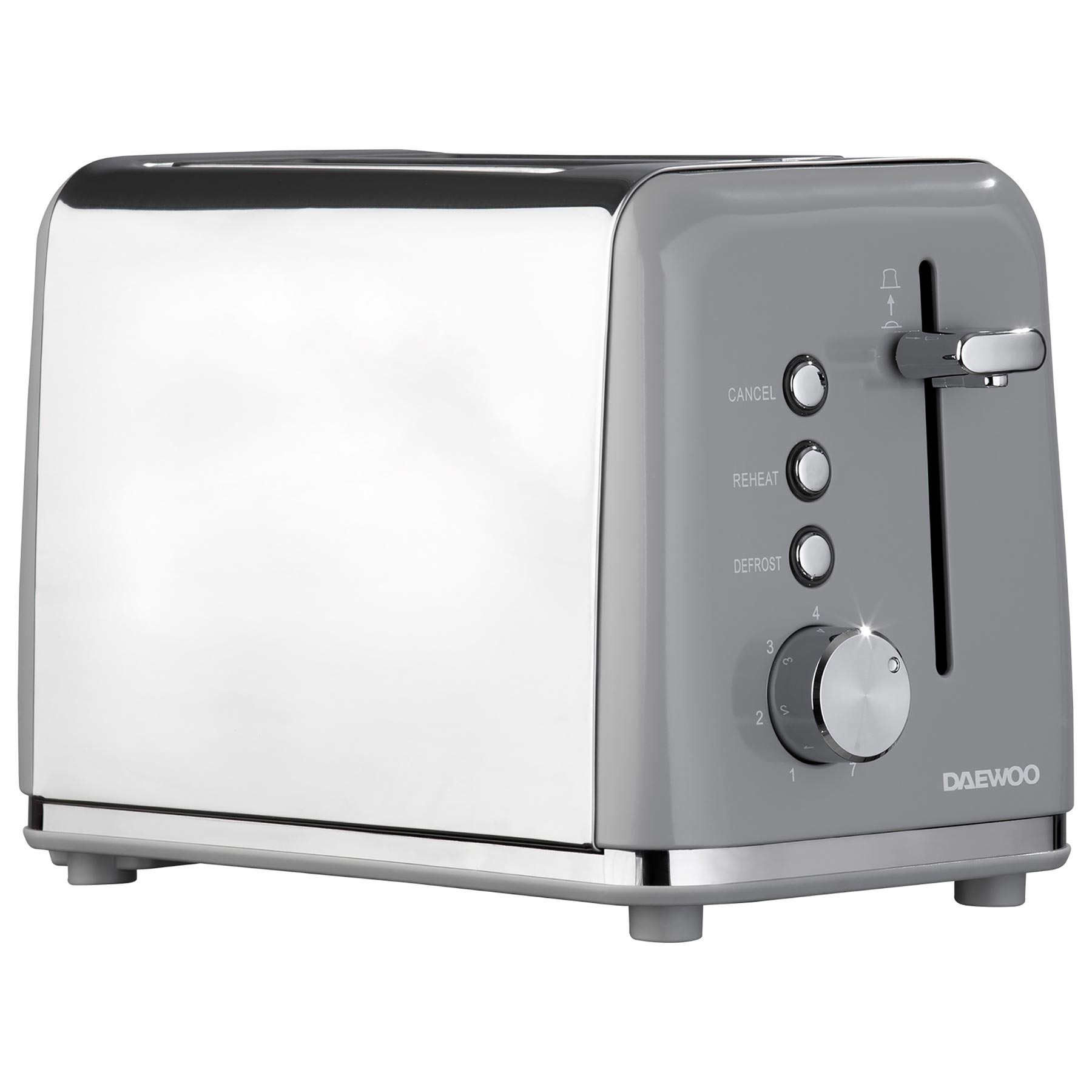 Image of Daewoo SDA2595GE KENSINGTON 2 Slice Toaster in Grey
