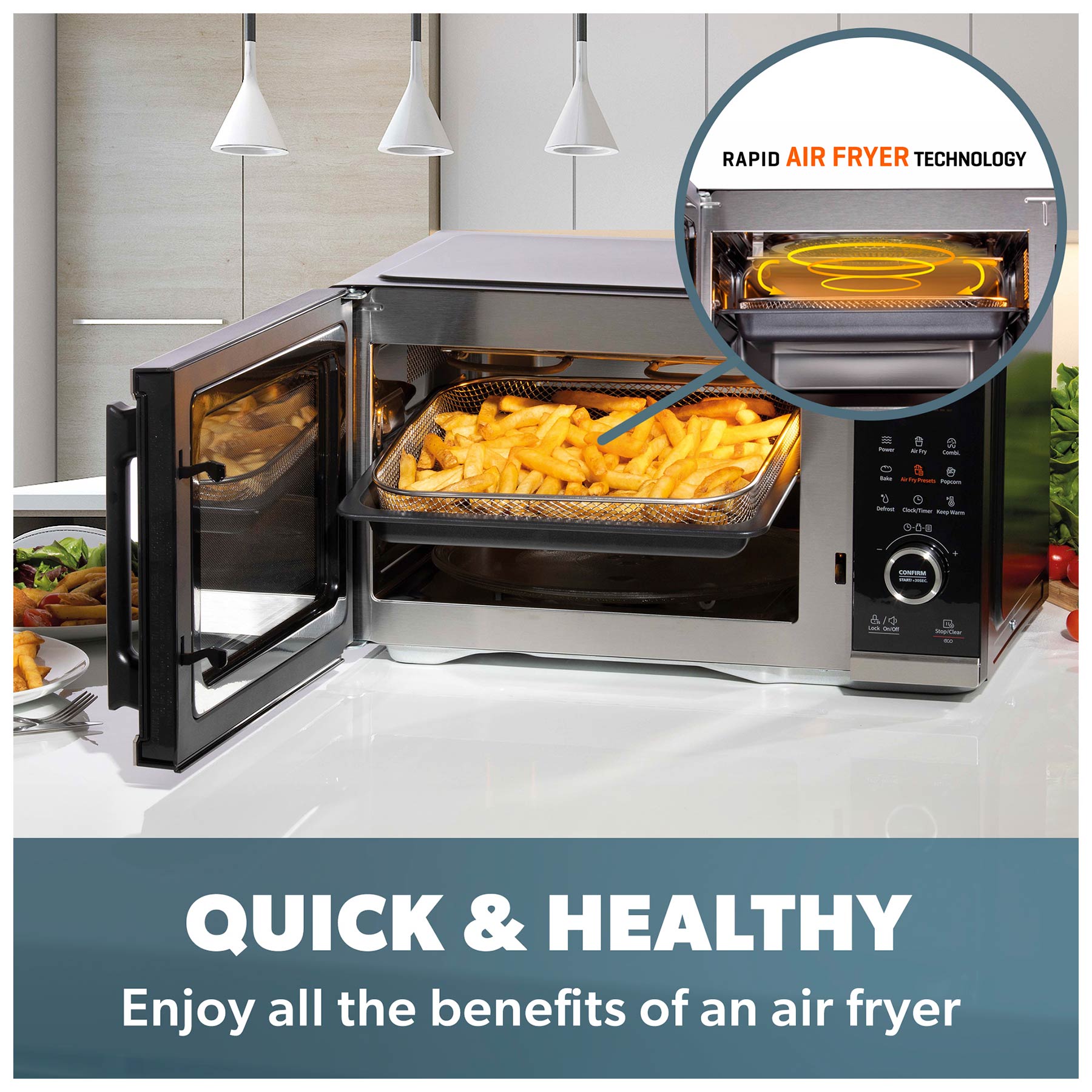 Daewoo SDA2618GE 5 in 1 Air Fryer Microwave Oven 26L, photo 4