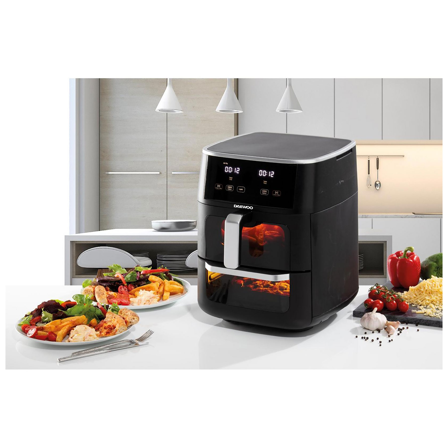 Daewoo SDA2622GE 11L Space Saving Split Drawer Air Fryer, photo 2