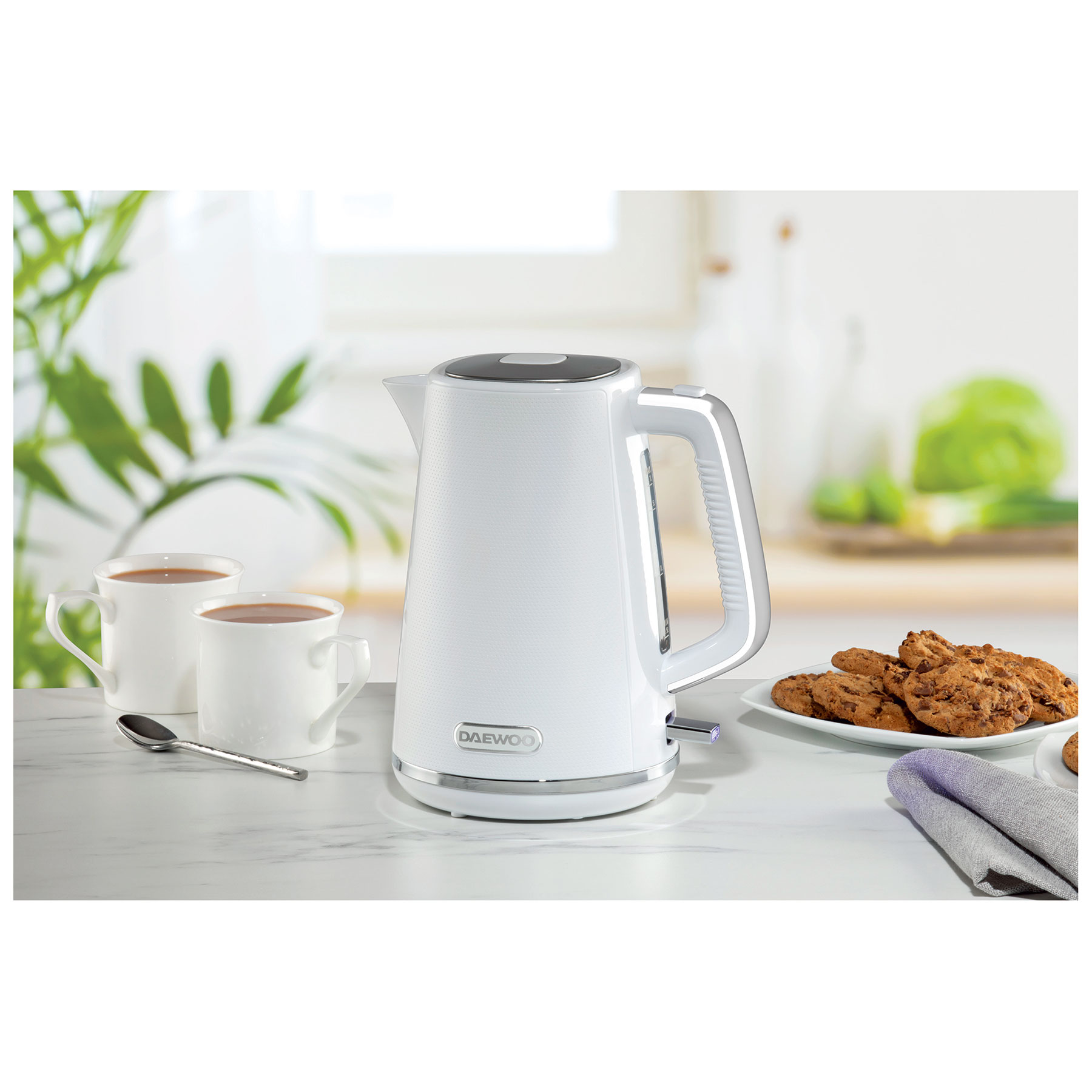 Daewoo SDA2629GE Sterling Cordless Jug Kettle White 1 7L 3kW, photo 2