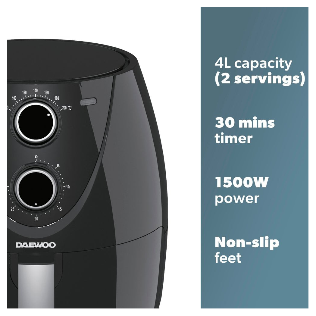 Daewoo SDA2636GE 4L Single Drawer Air Fryer with Dials, photo 4