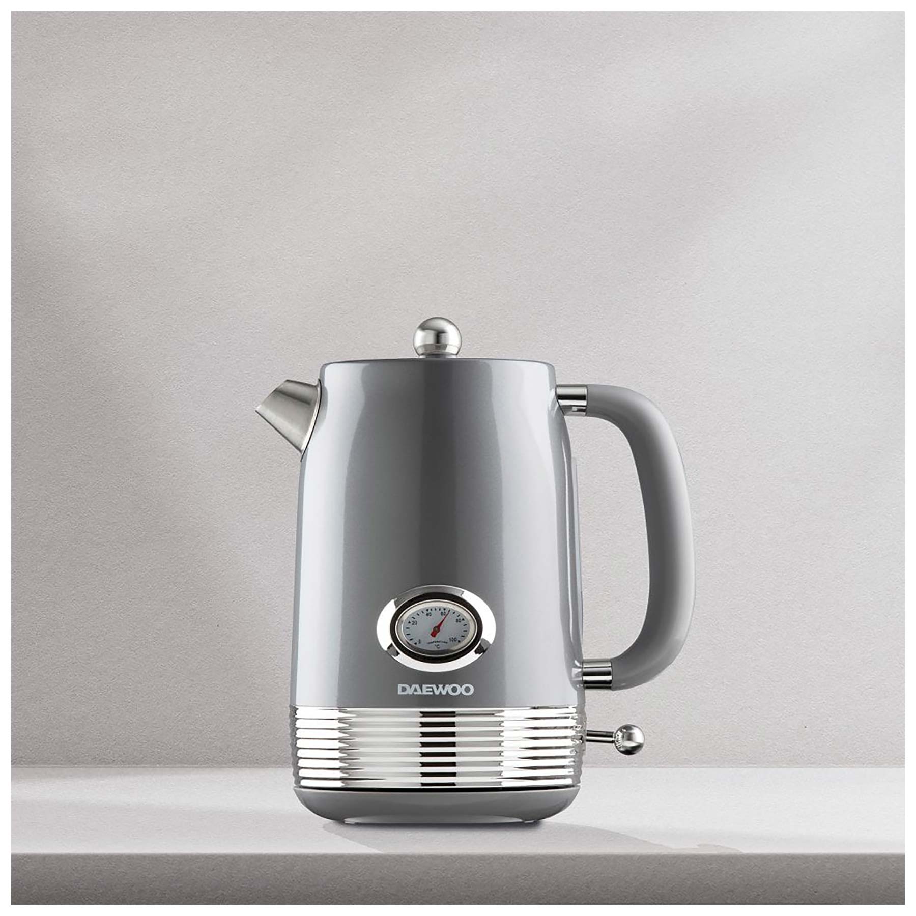 DAEWOO Denver Retro 1.5L Grey Kettle with Rapid Boil Technology for Quick Hot Water - Model SDA2747GE, photo 3