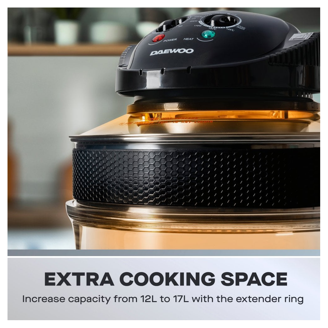 Daewoo SDA2907GE 17L Halogen Air Fryer Oven with Extender Ring, photo 5