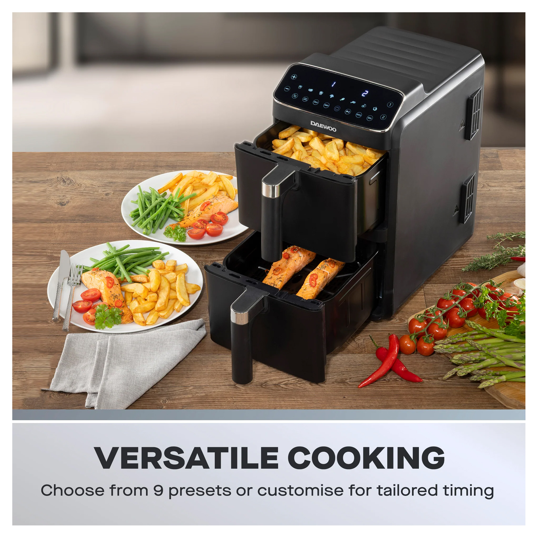 Daewoo SDA2916GE 10L Dual Stack Air Fryer Black, photo 5