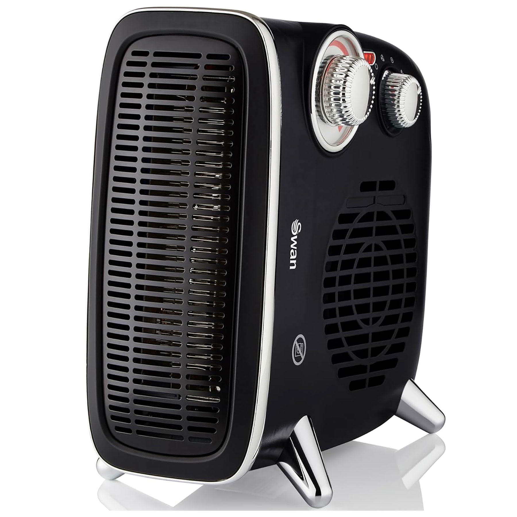 Swan SH27020N Fan Heater with Thermostat Use Upright or Flat 1 8kW
