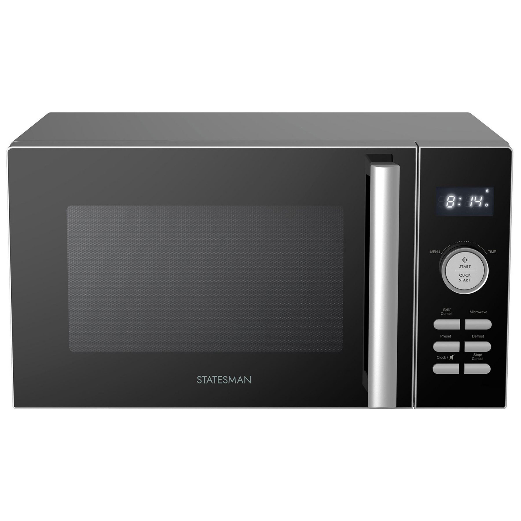 Statesman SKMG0923DSS Microwave Oven With Grill in Silver 23L 900W