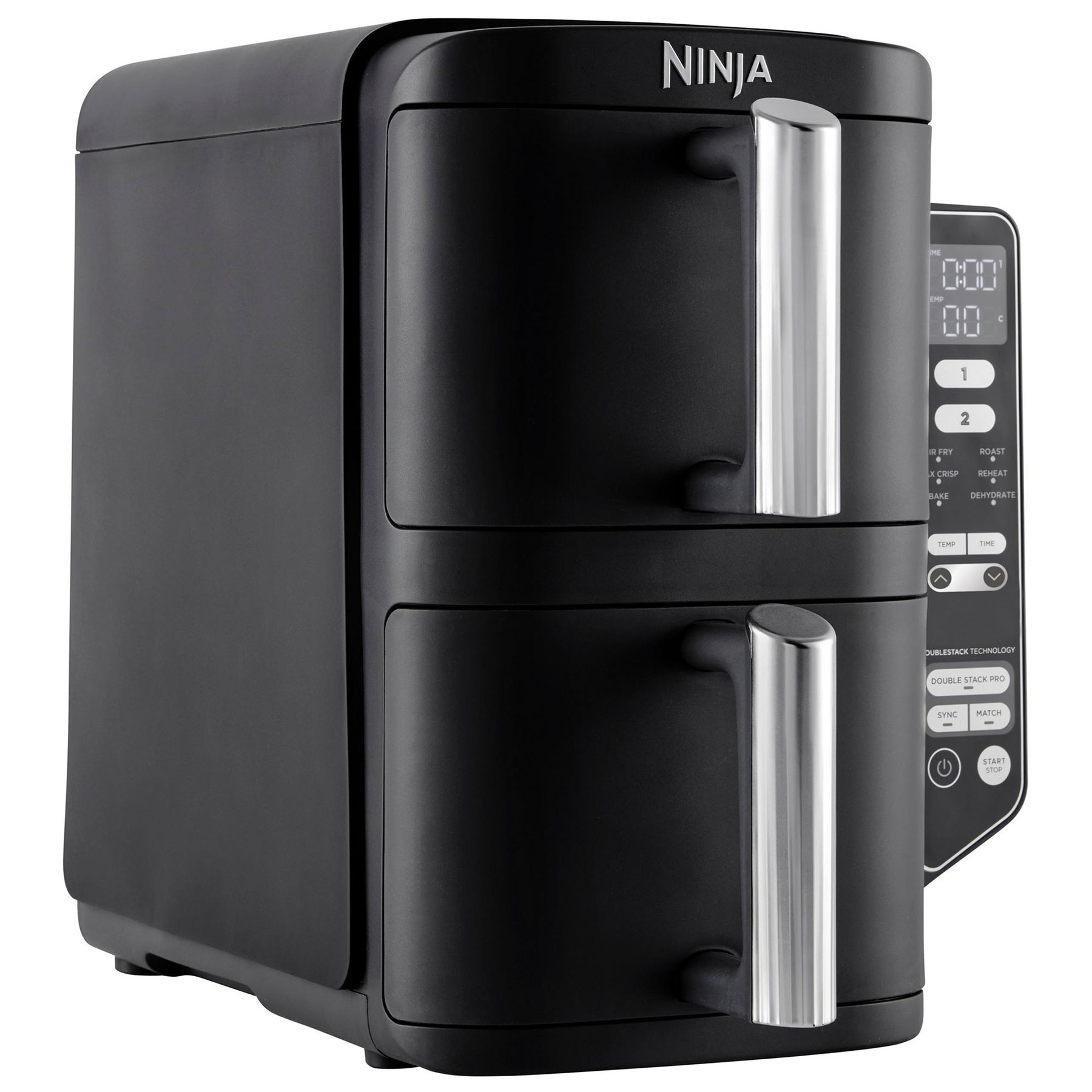 Ninja SL300UK Ninja 2 Drawer Double Stack Air Fryer 7 6L Black, photo 3