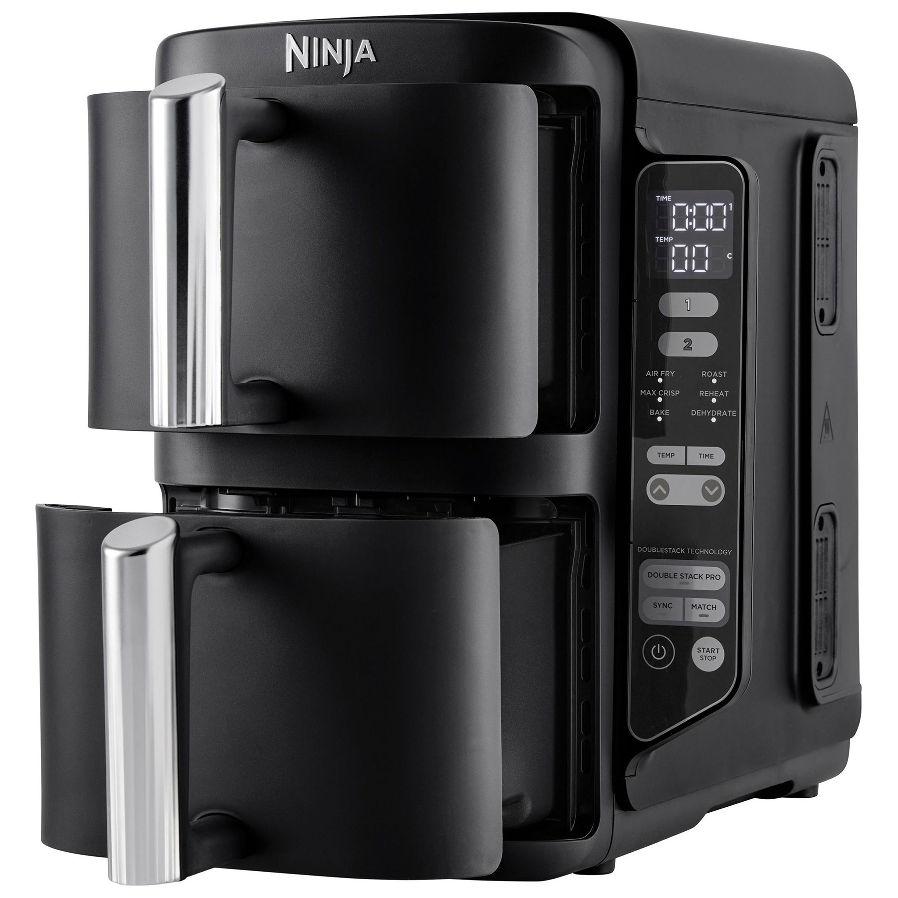 Ninja SL300UK Ninja 2 Drawer Double Stack Air Fryer 7 6L Black, photo 4