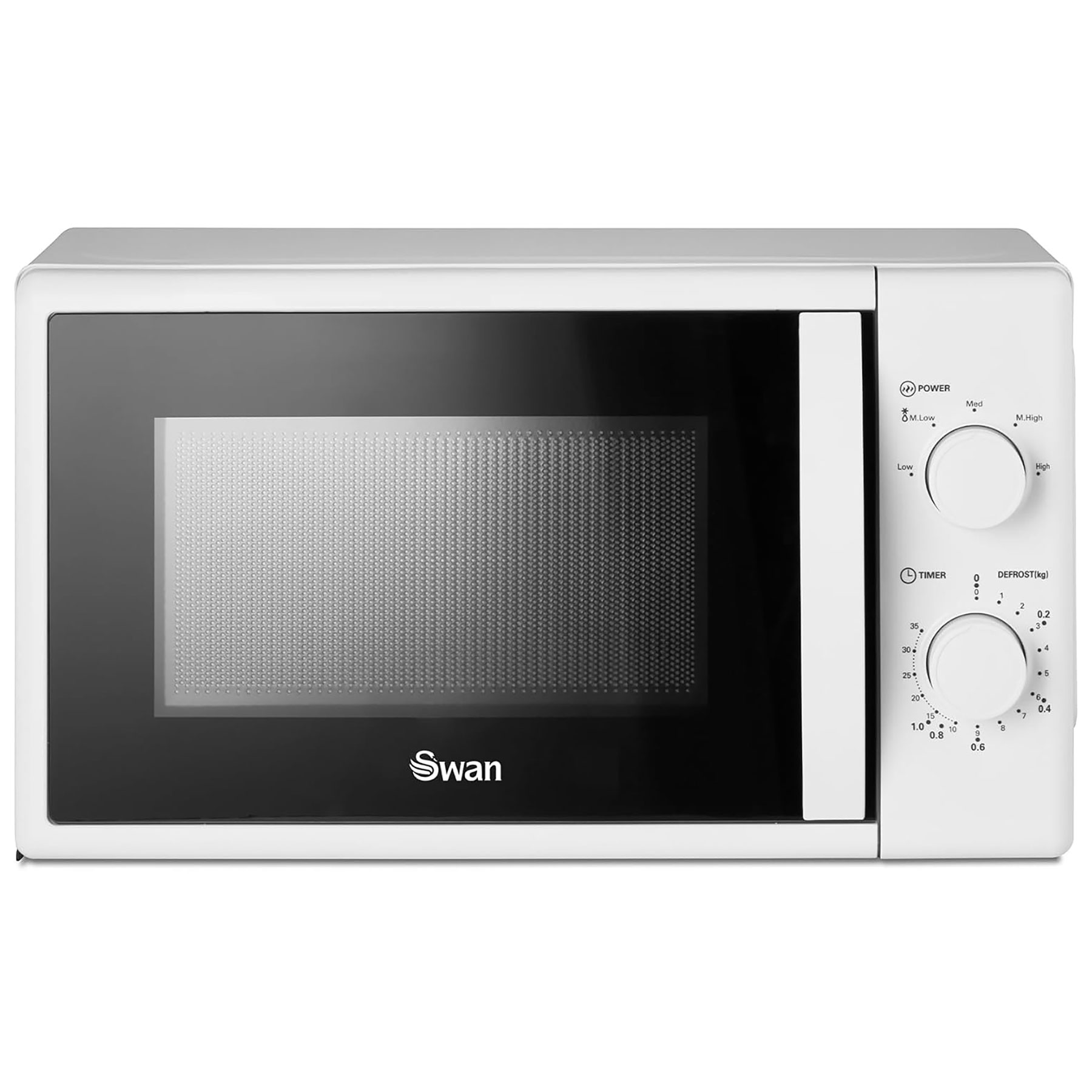 Swan SM4420WHT Manual Microwave Oven White 20L 700W