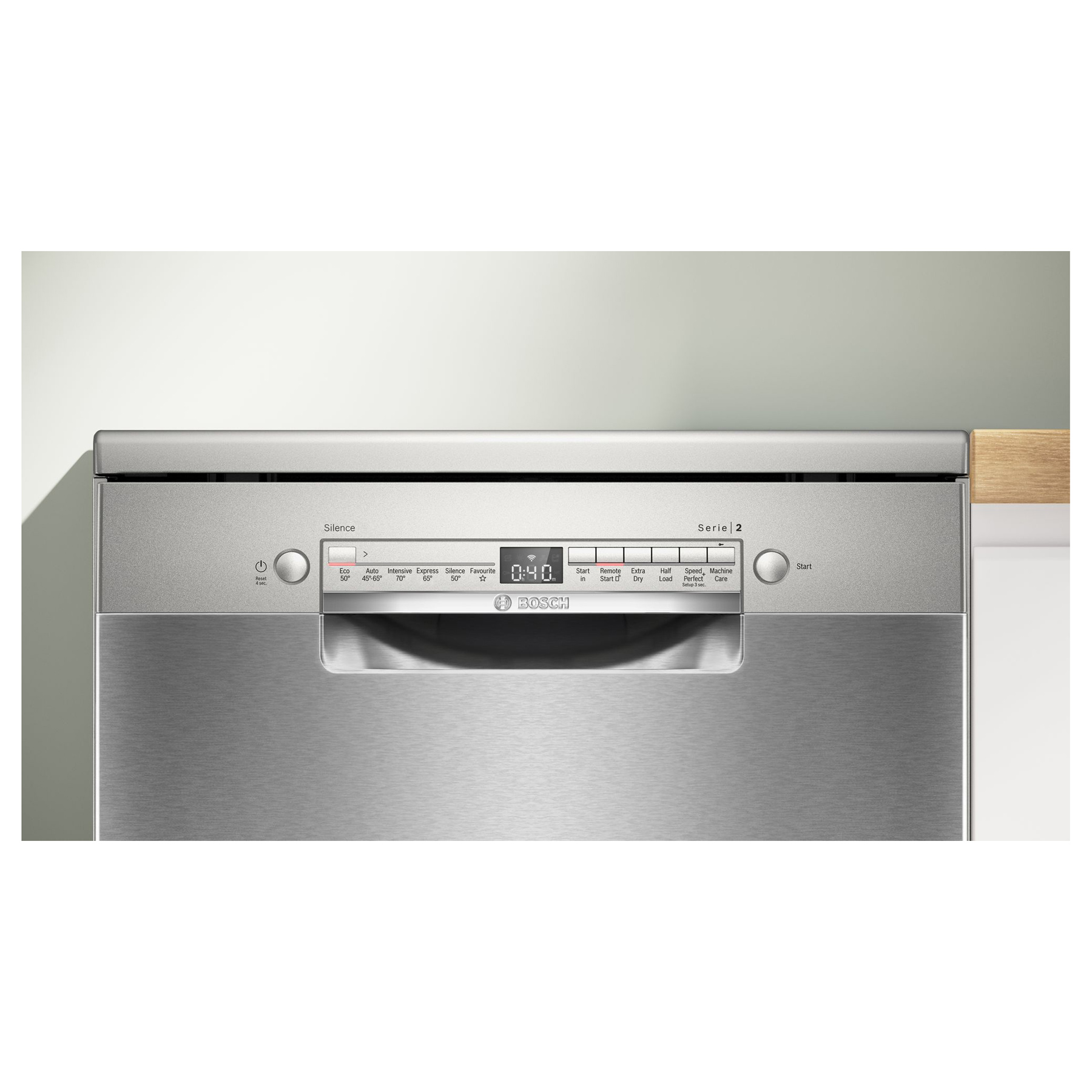 Bosch SMS2HVI06G Series 2 60cm Dishwasher in Brushed Steel 14 Place Se, photo 2