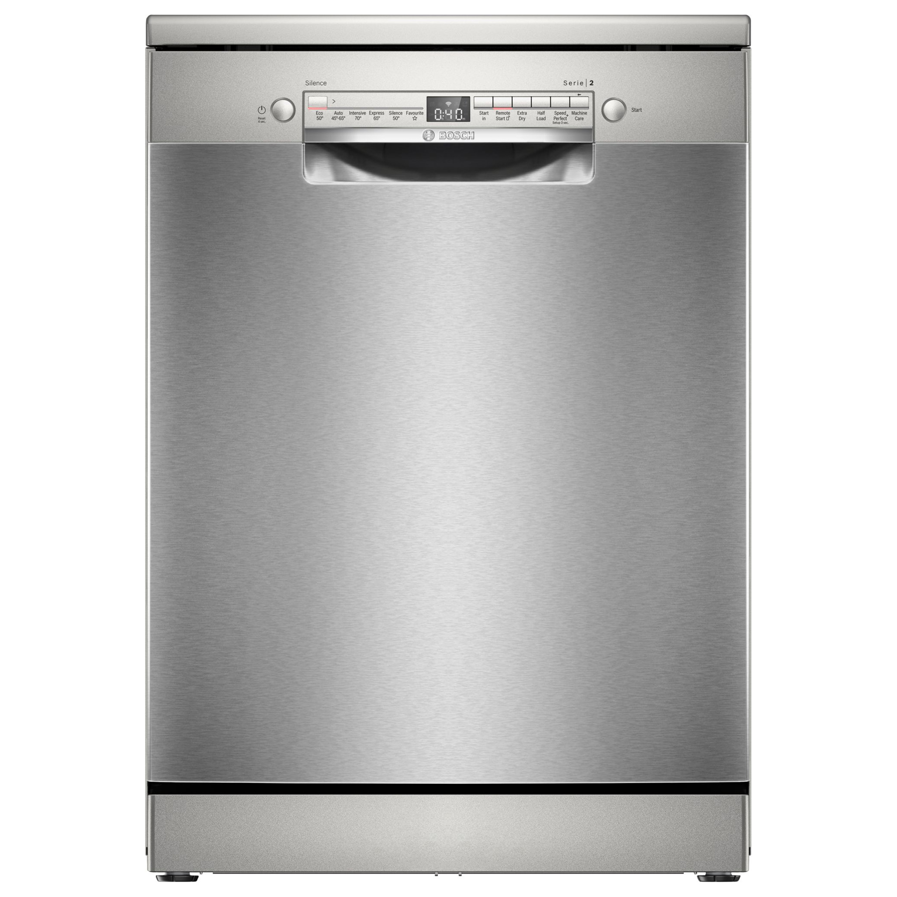 Bosch SMS2HVI06G Series 2 60cm Dishwasher in Brushed Steel 14 Place Se