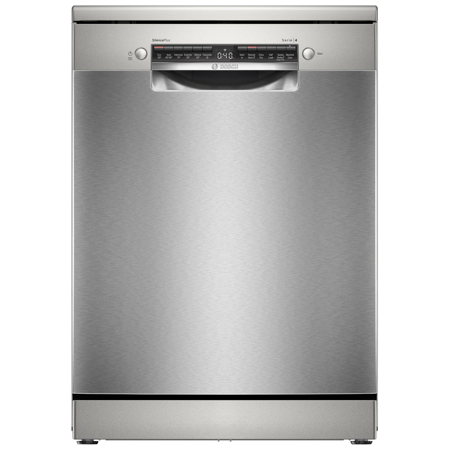 Bosch SMS4EMI06G Series 4 60cm Dishwasher Silver Inox 14 Place Setting