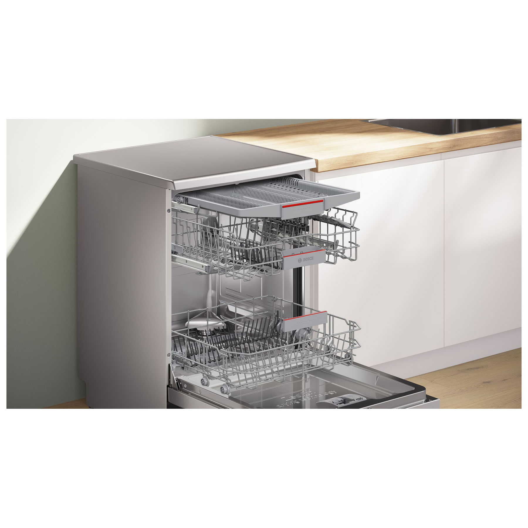 Bosch SMS6ZCI10G Series 6 60cm Dishwasher Silver Inox 14 Place Setting, photo 2