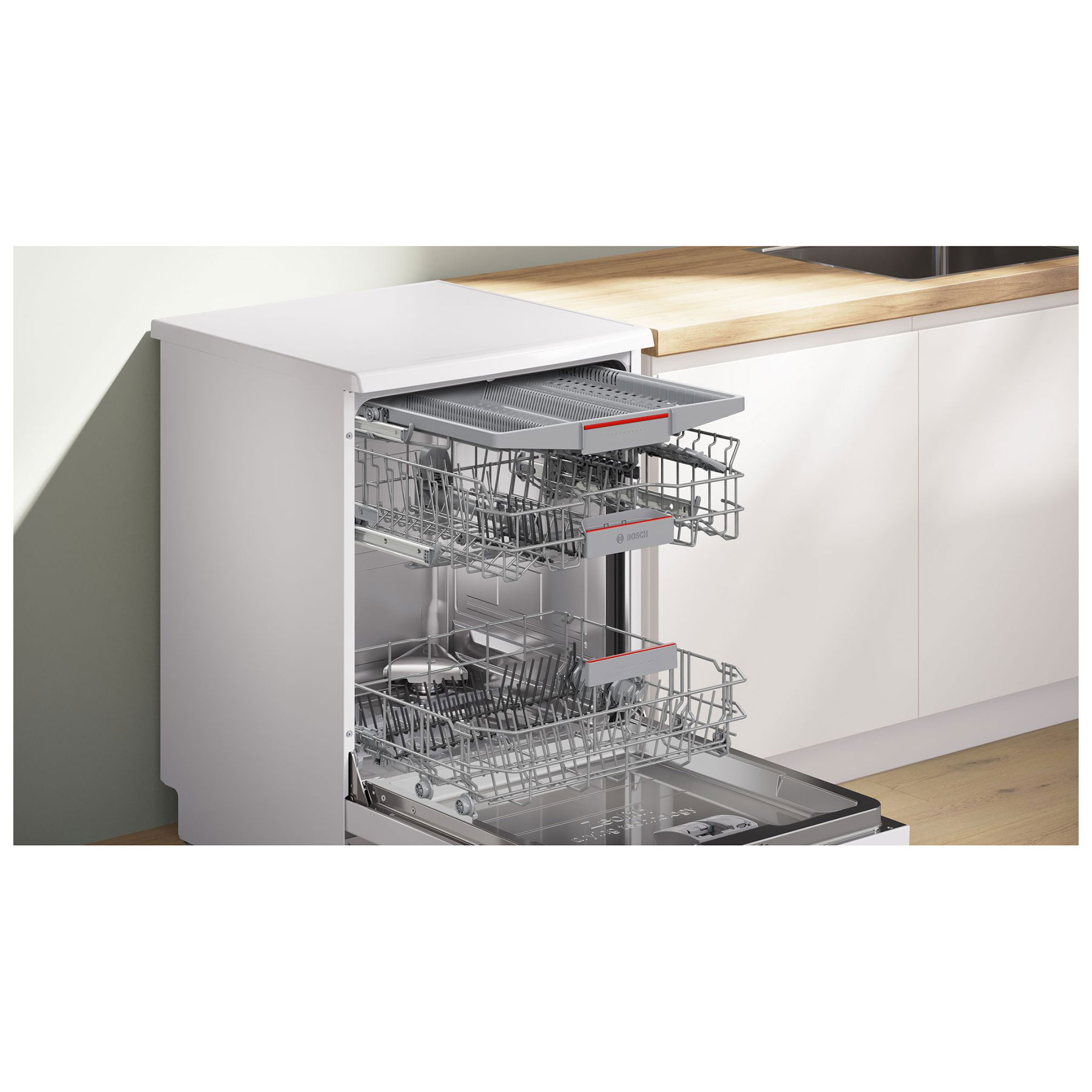 Bosch SMS6ZCW10G Series 6 60cm Dishwasher White 14 Place Setting B Rat, photo 2