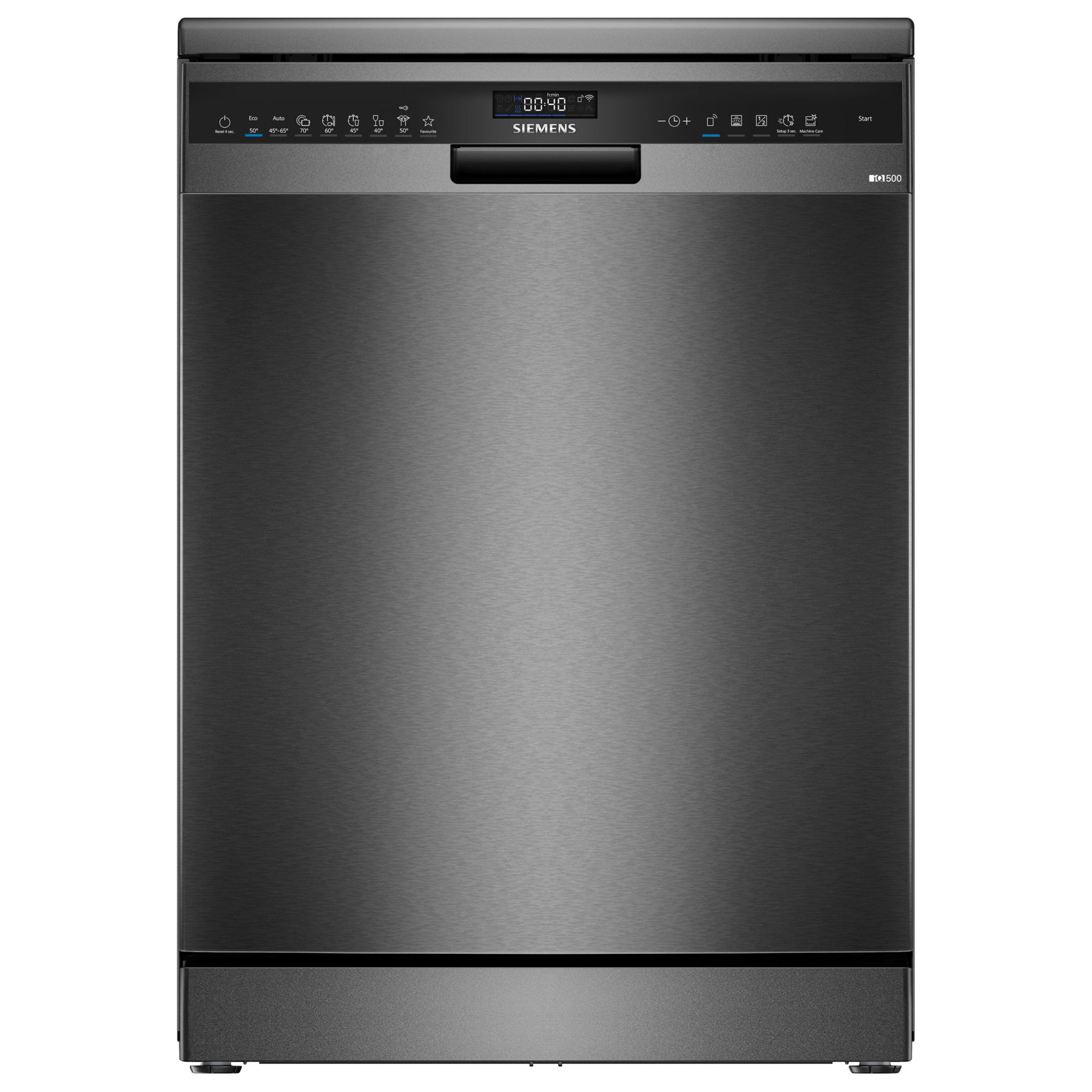 Siemens SN25EC13CE iQ500 60cm Dishwasher in Brushed Black Steel 14 Pla