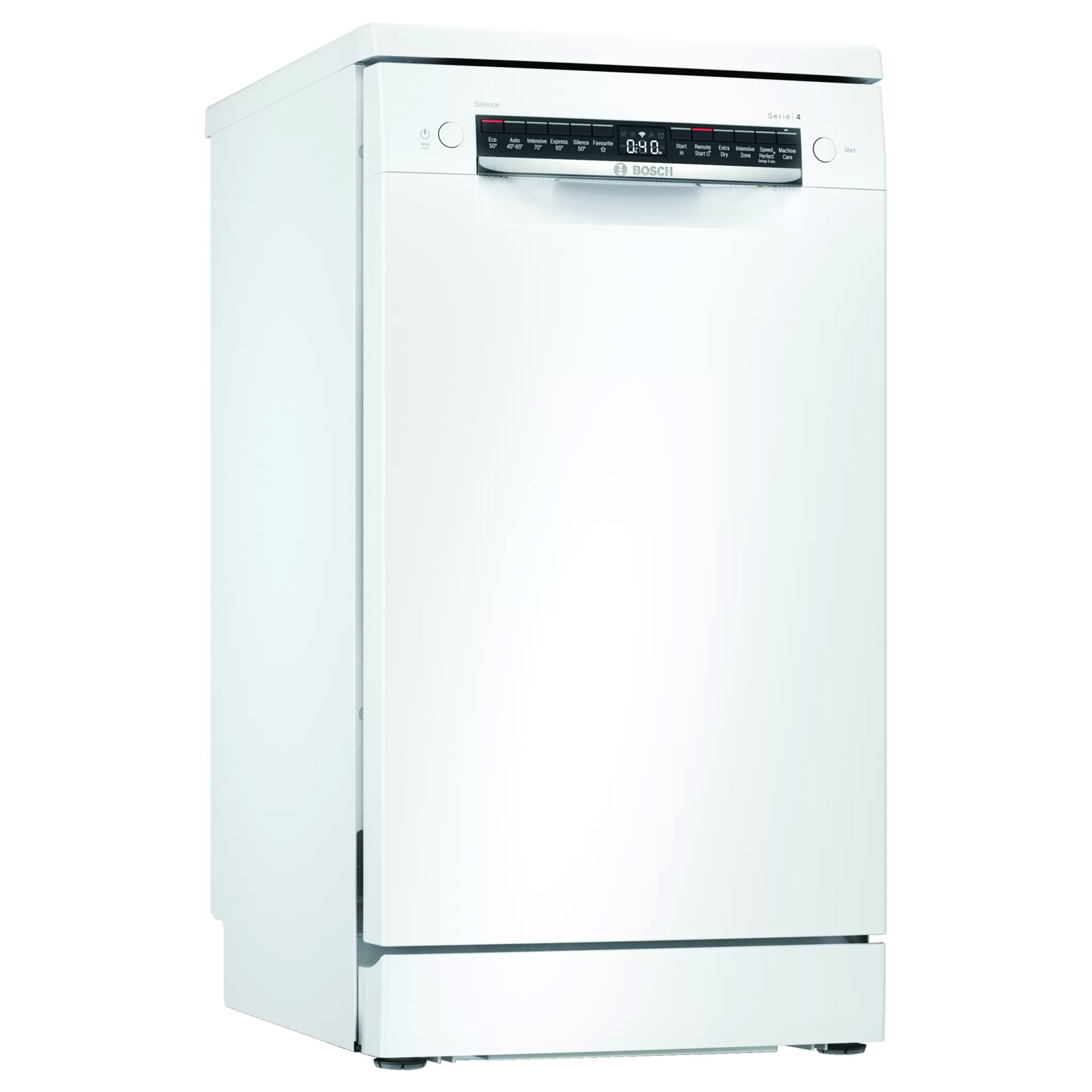 Image of Bosch SPS4HKW45G Series 4 45cm Dishwasher in White 9 Place Setting E