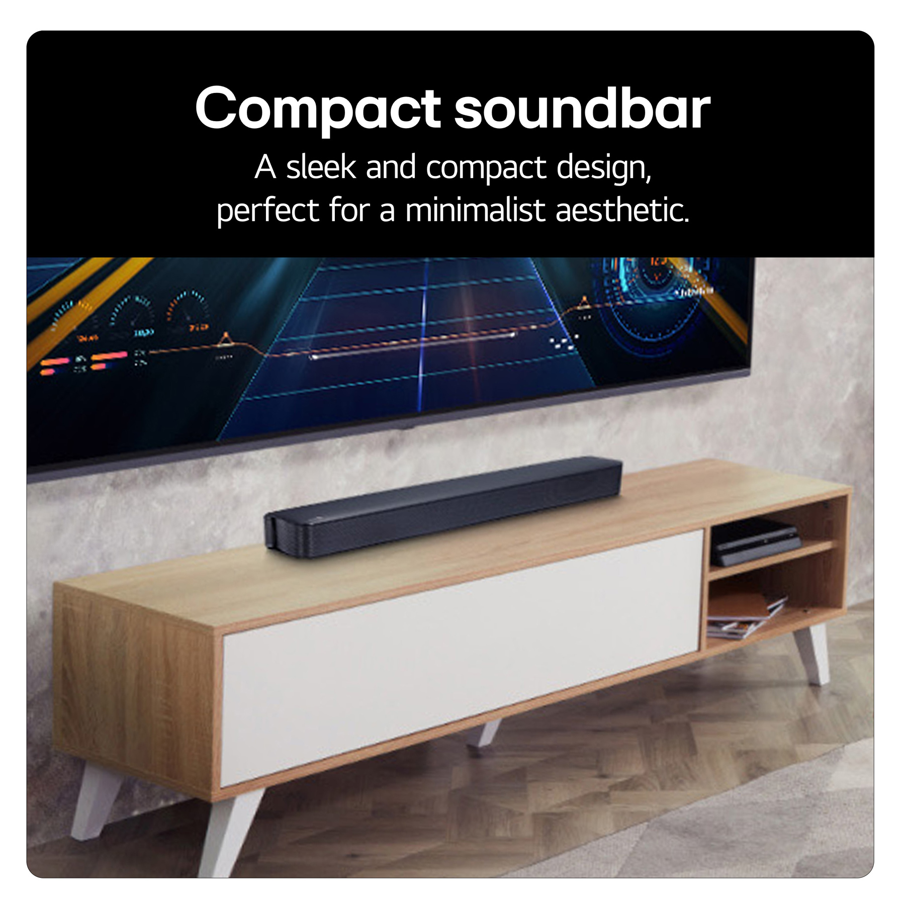 LG SQM1 2 0ch Wireless Soundbar in Black Bluetooth Music Streaming, photo 4