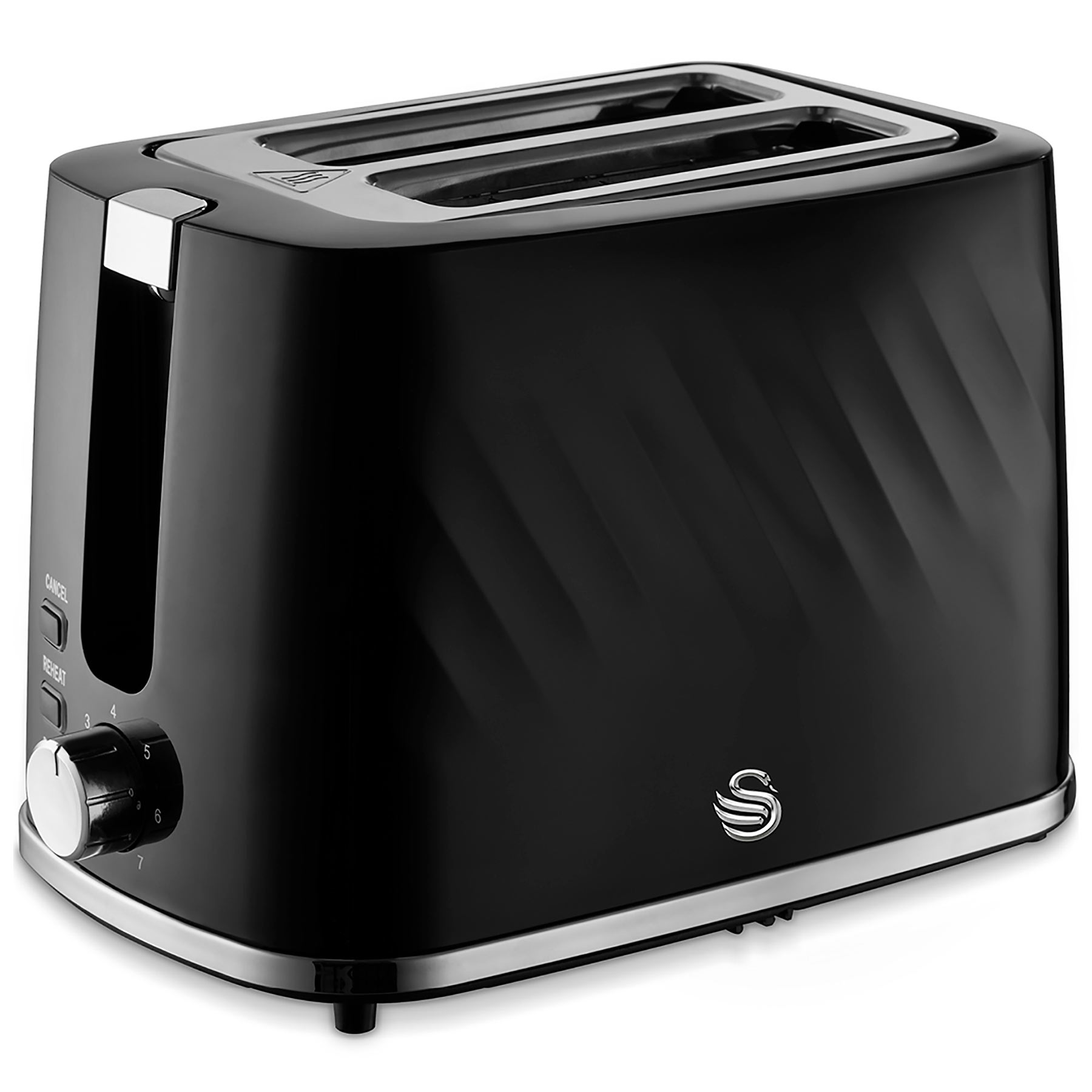 Photos - Toaster SWAN ST14071BLK Windsor Textured 2 Slice  in Black 