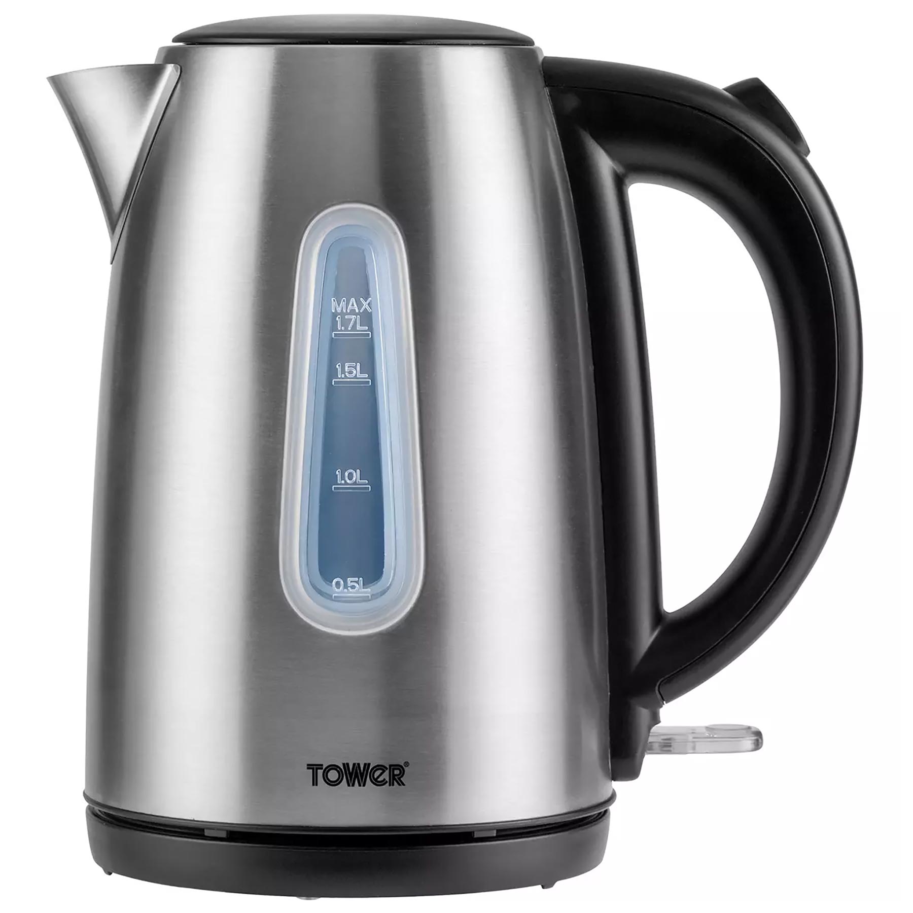 Tower T10015B 1 7 Litre Jug Kettle in Brushed St Steel 3 0 kW Rapid