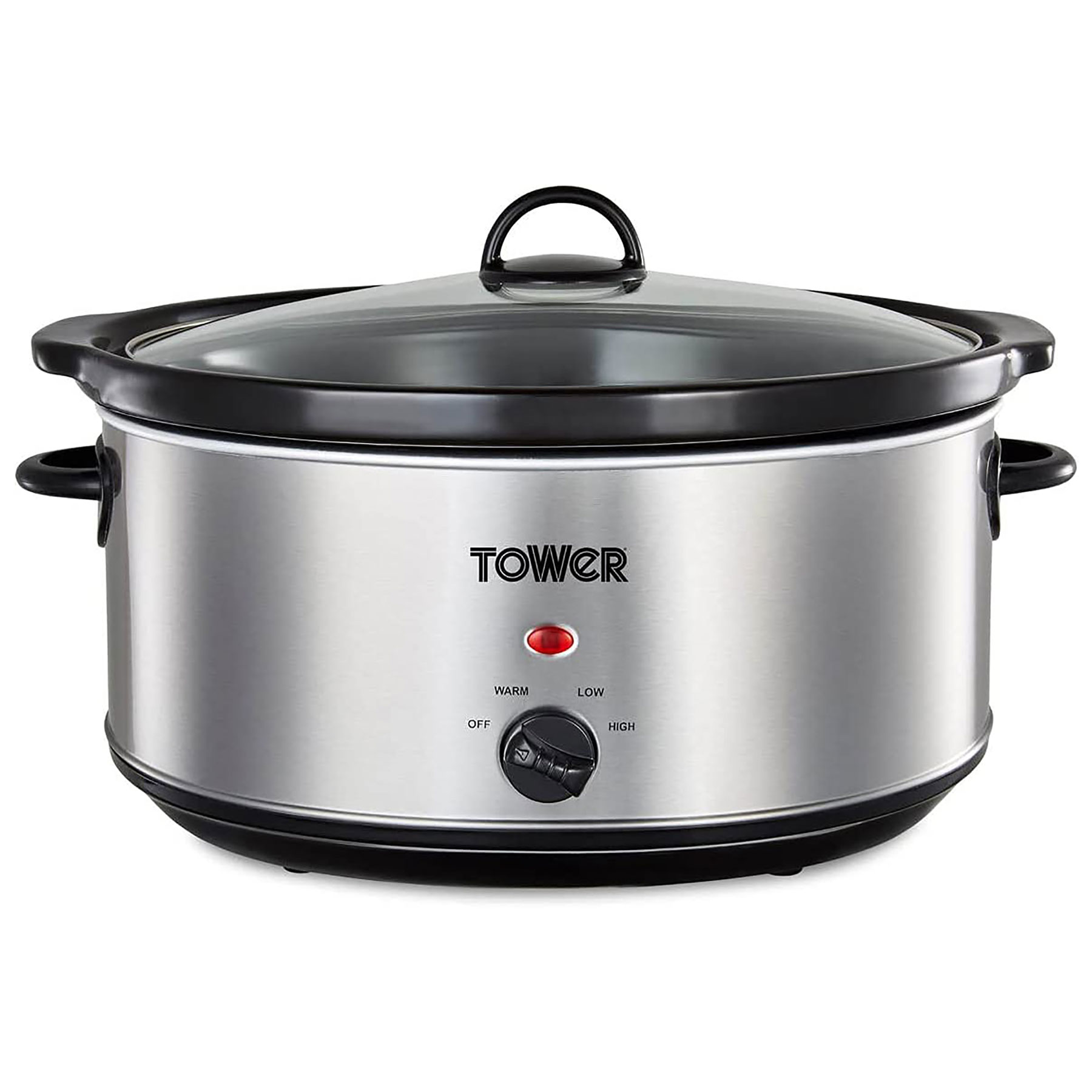 Image of Tower T16040 6 5 Litre Slow Cooker in Stainless Steel