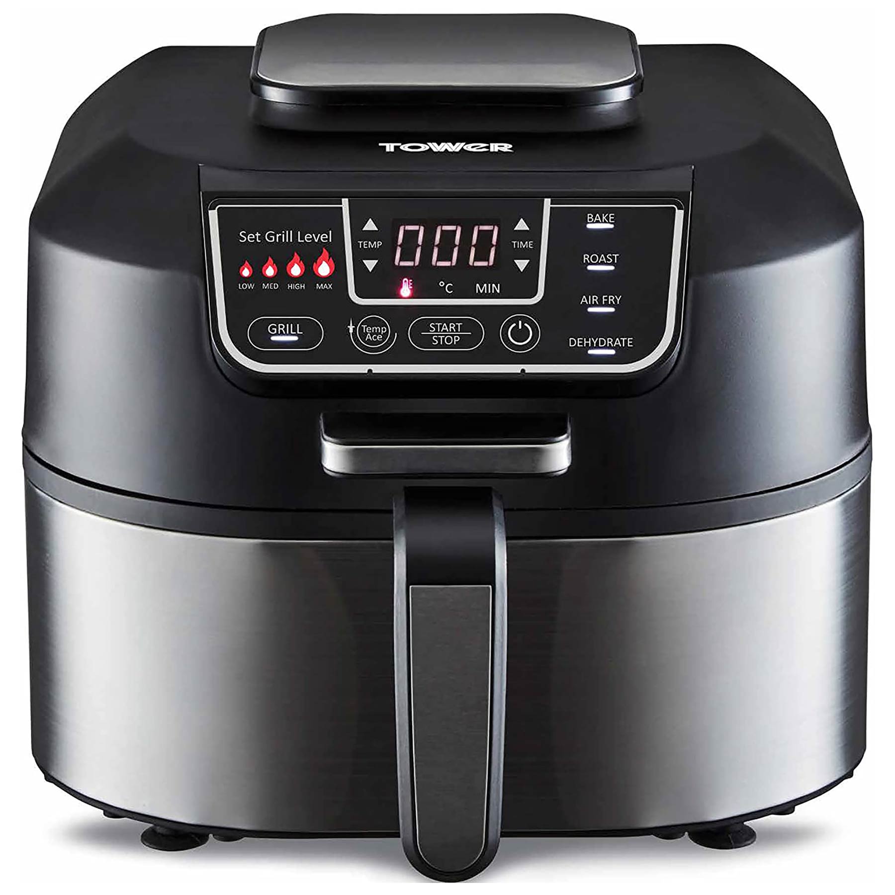 Tower T17086 5 6L VORTX 5 in 1 Air Fryer Grill with Crisper Black