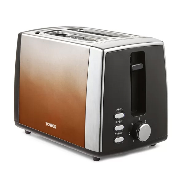 Image of Tower T20038COP 2 Slice Infinity Ombre Toaster Copper
