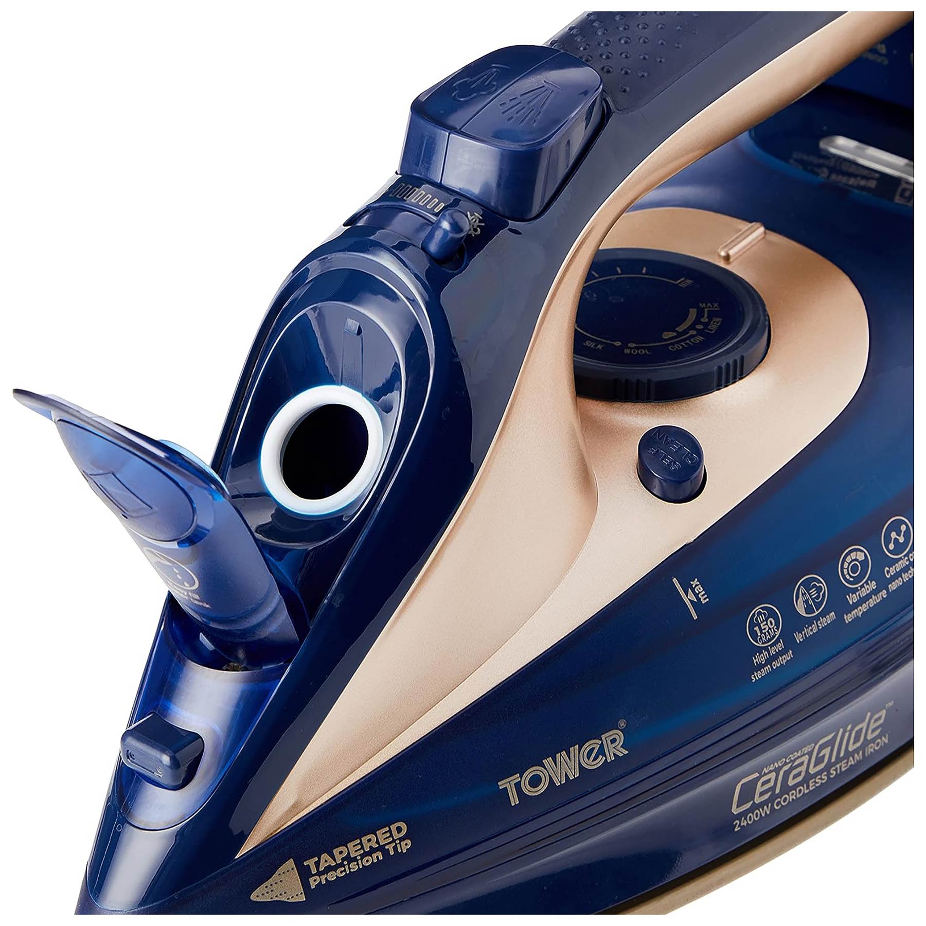 Tower T22008BLG 2 in 1 Cord Cordless Steam Iron in Blue and Gold, photo 3