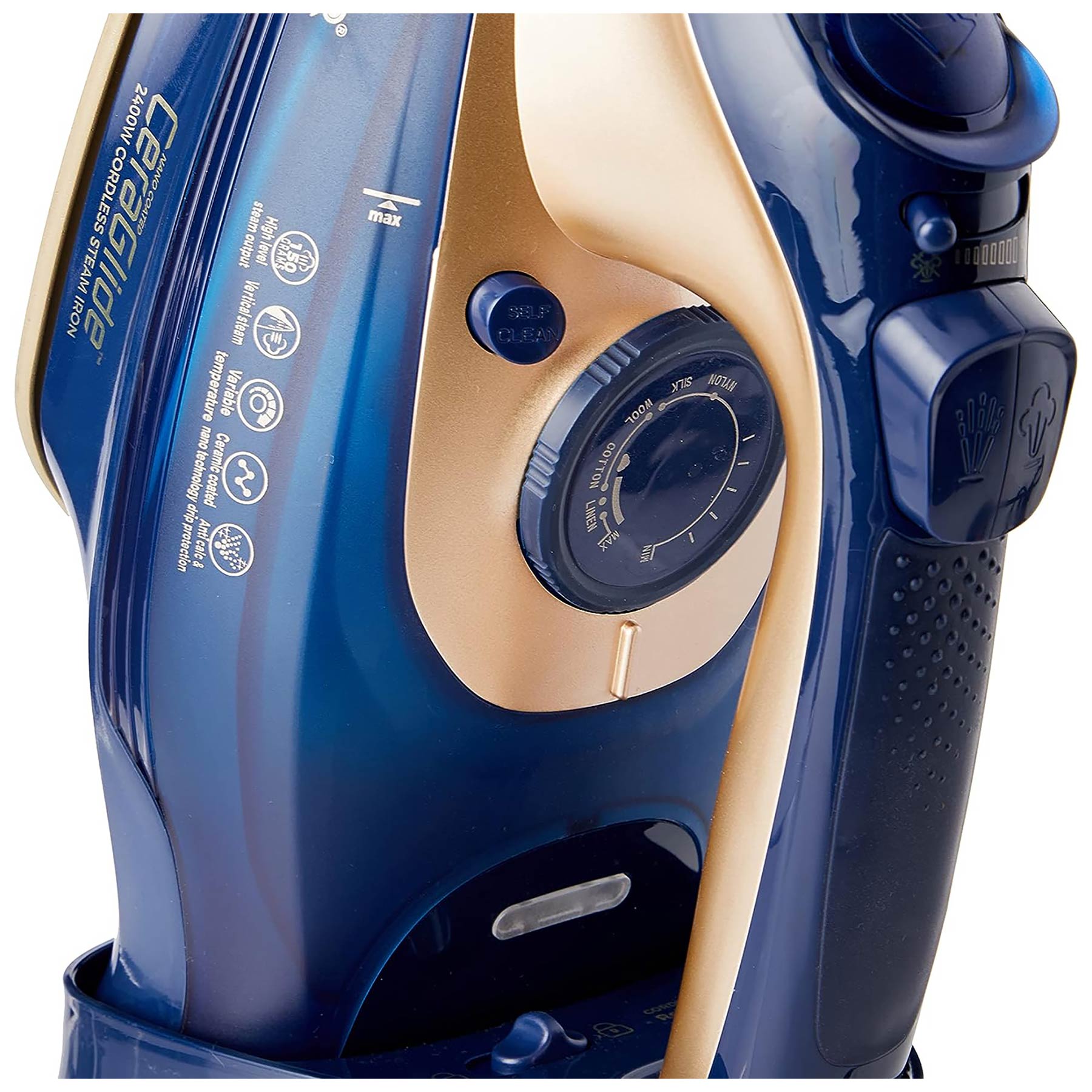 Tower T22008BLG 2 in 1 Cord Cordless Steam Iron in Blue and Gold, photo 4